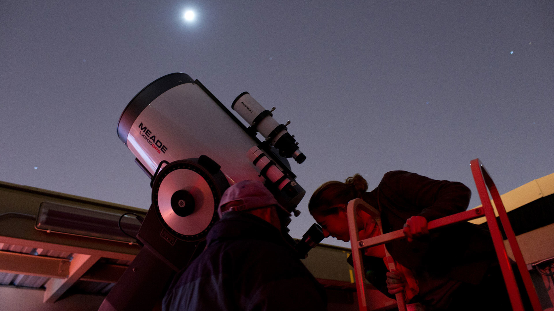 1920x1080 photo - Meade telescope at dusk in the Georgia Tech observatory