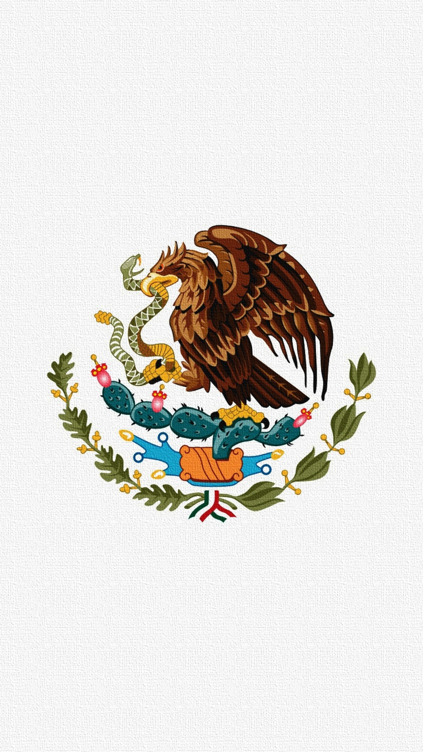 1440x2560 Preview wallpaper flag, snake, mexico, eagle 