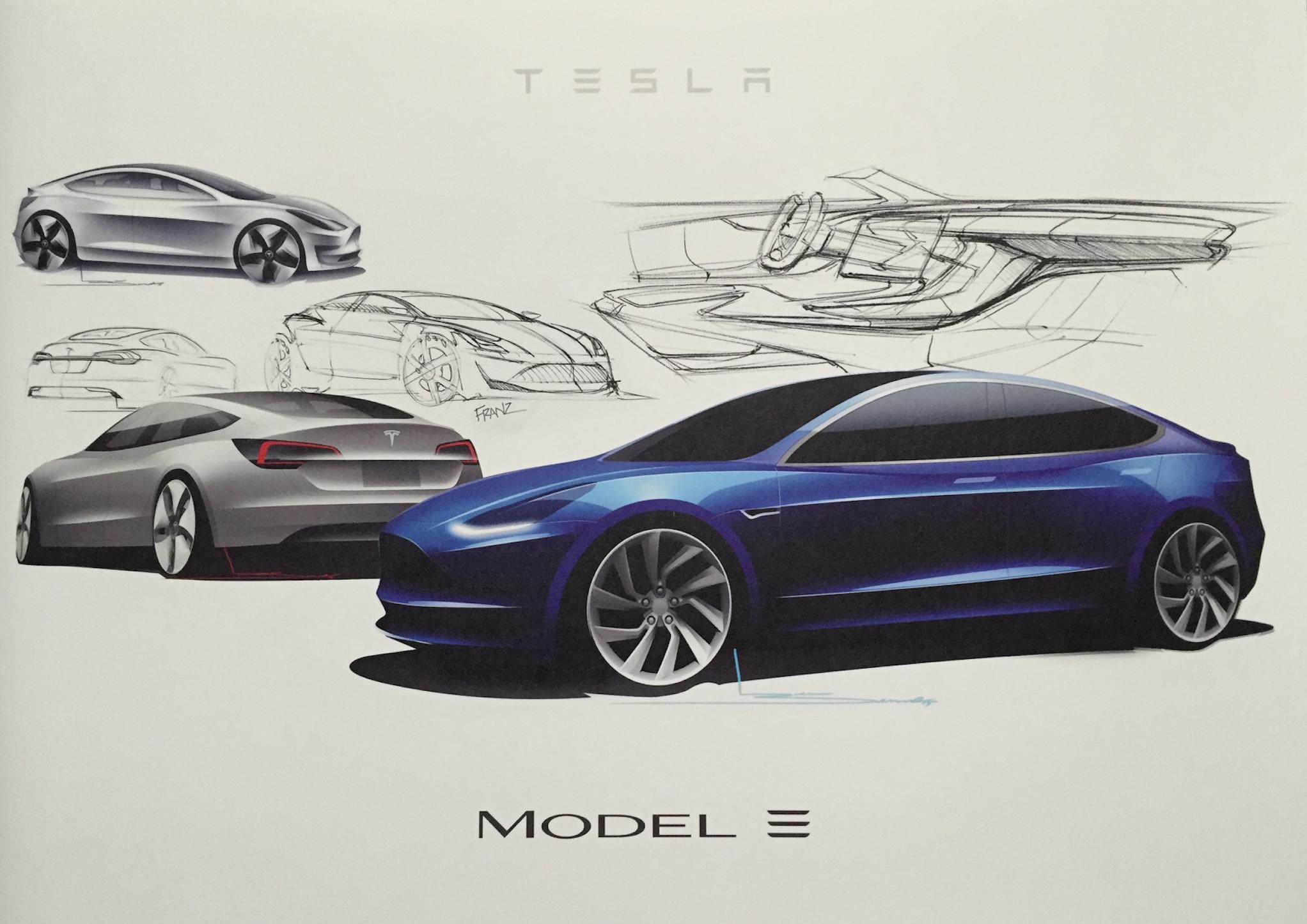 2044x1446 Wallpaper Tesla Model Prototype electric cars sedan Elon Musk