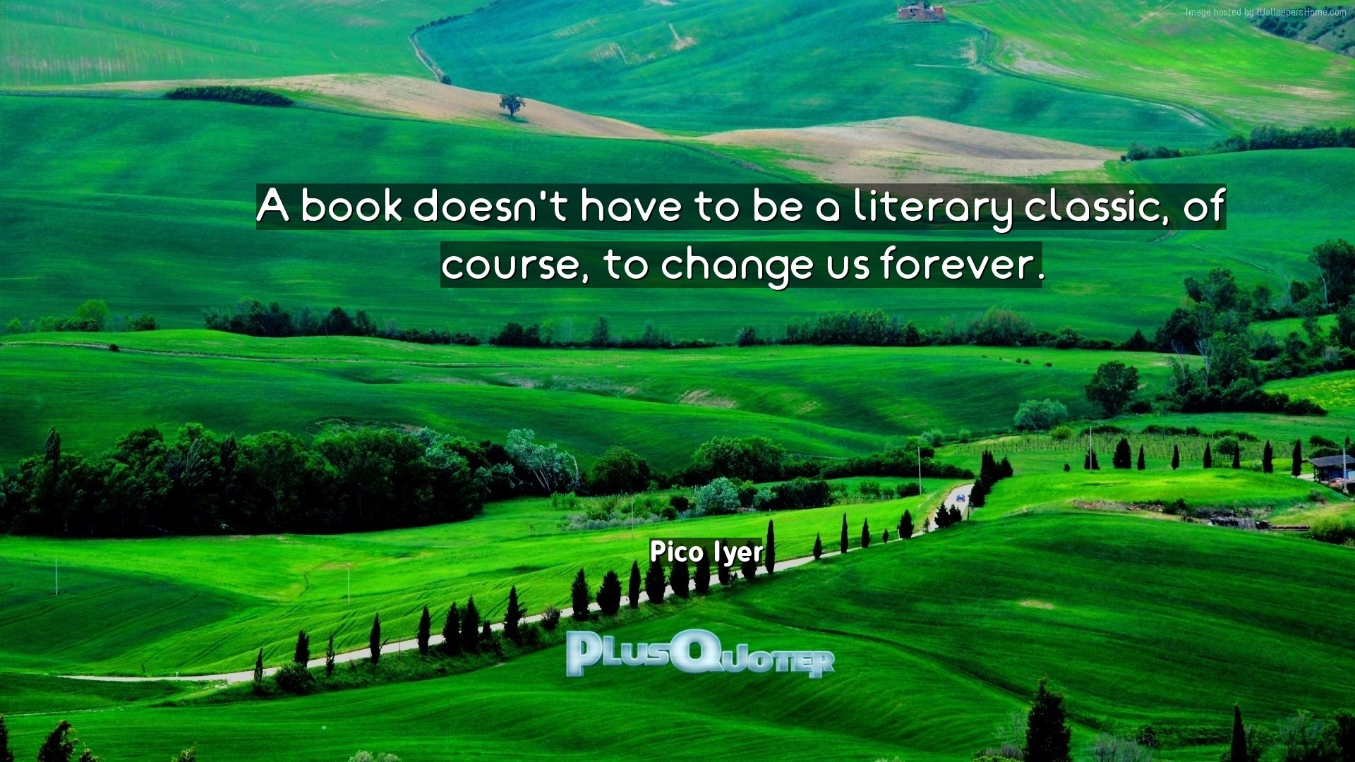 1920x1080 Download Wallpaper with inspirational Quotes- "A book doesn. “