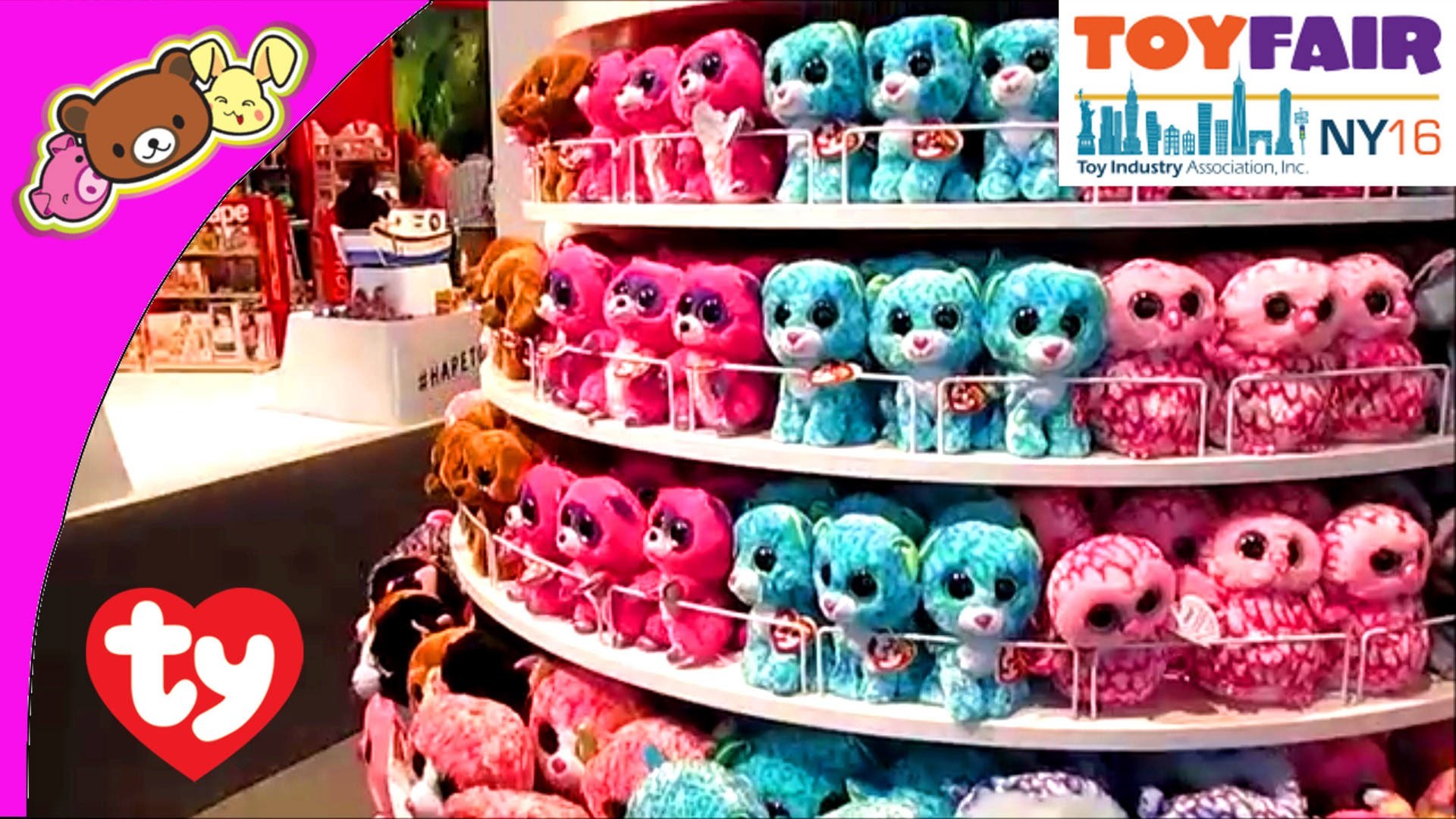 1920x1080 TY Beanie Babies, Beanie Boos, Peek-a-Boos, and More Cute Plush Toys at New  York Toy Fair 2016!