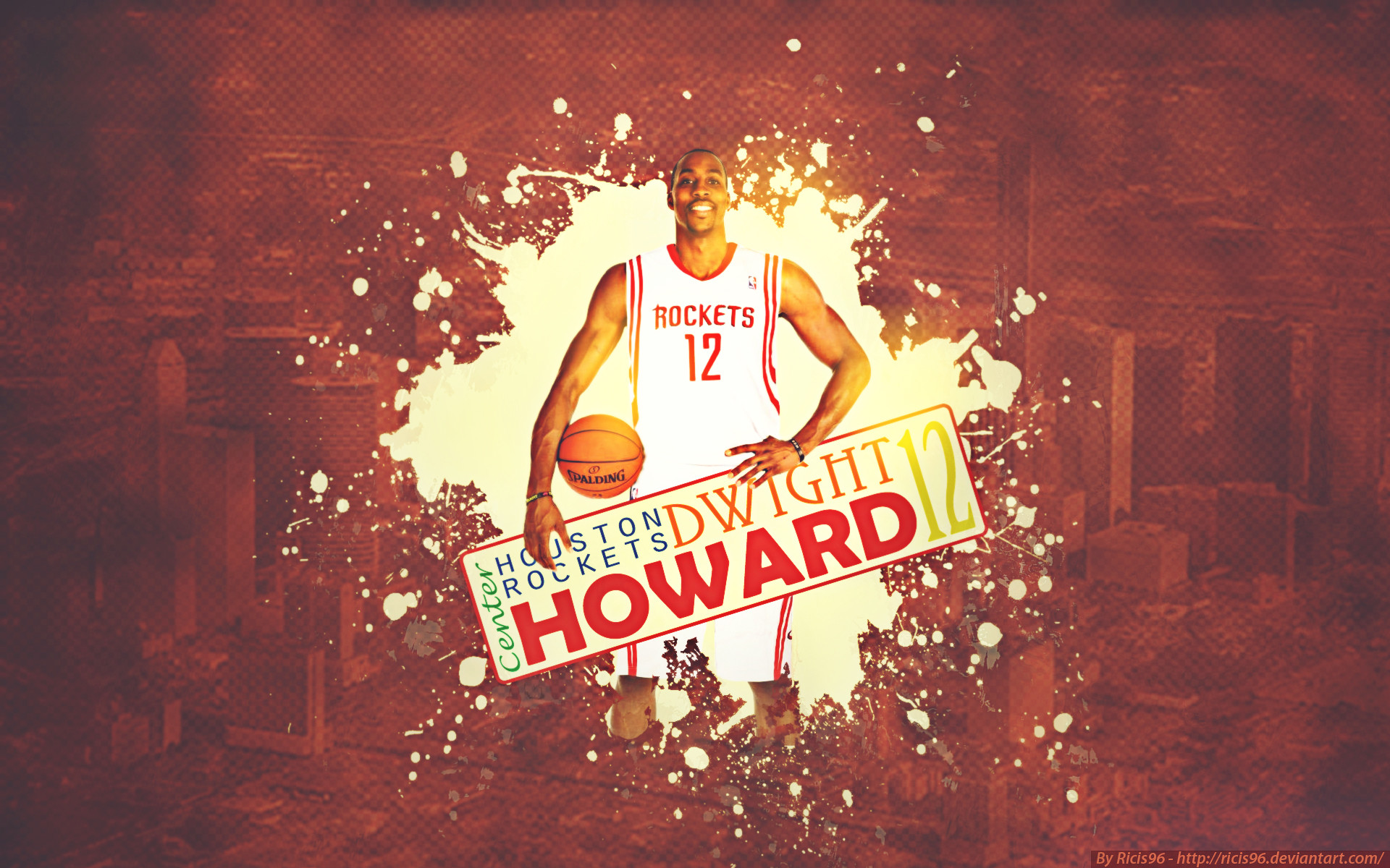 1920x1200 ... Dwight Howard in Houston Rockets by ricis96