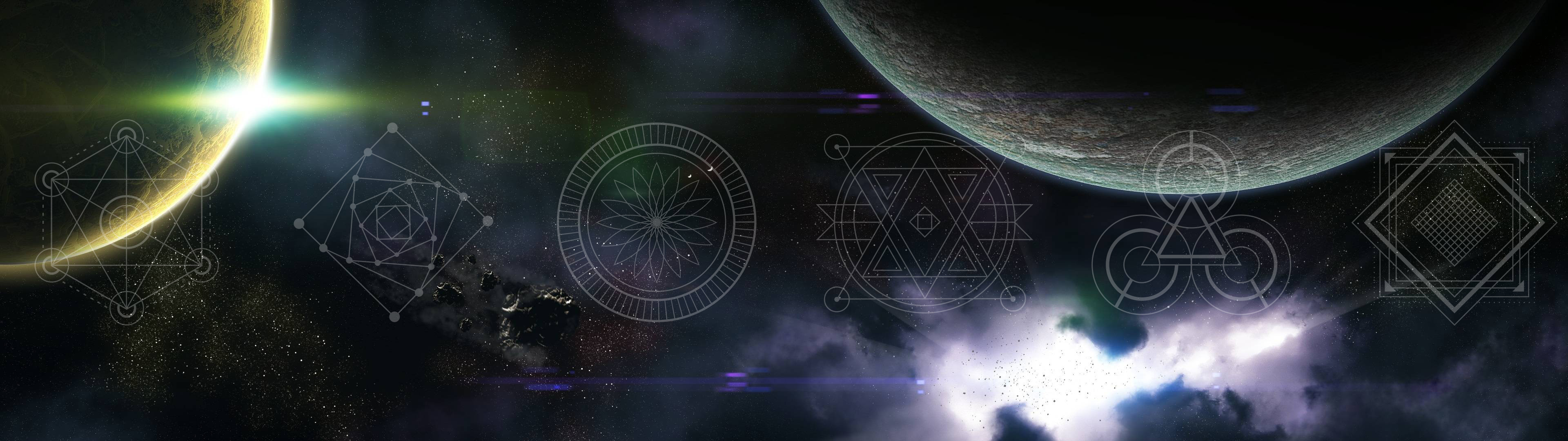 3840x1080 Sacred geometry and space wallpapers (part1)