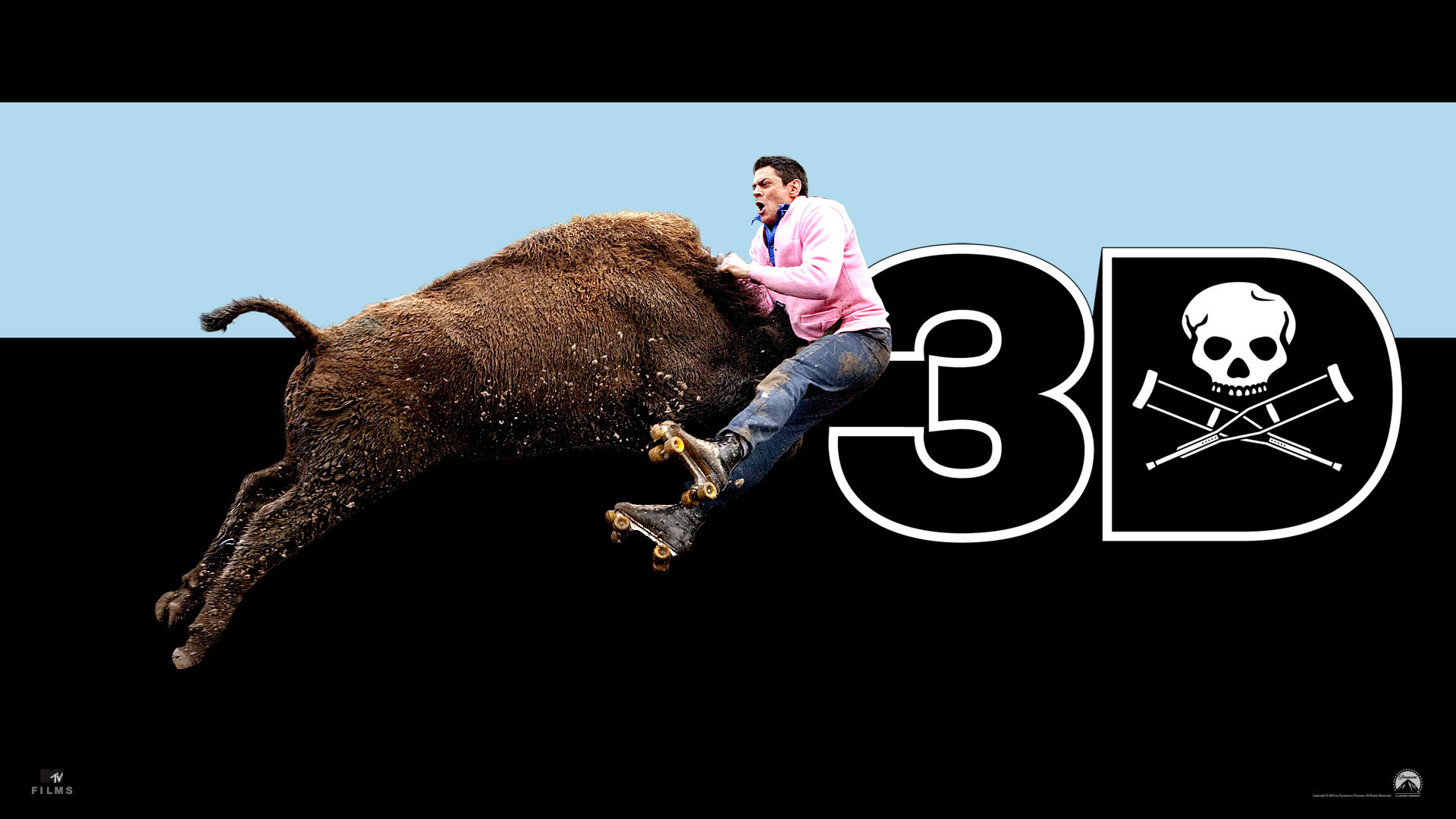 1920x1080 Jackass 3D Movie Bull Hit wallpaper - Click picture for high resolution HD  wallpaper