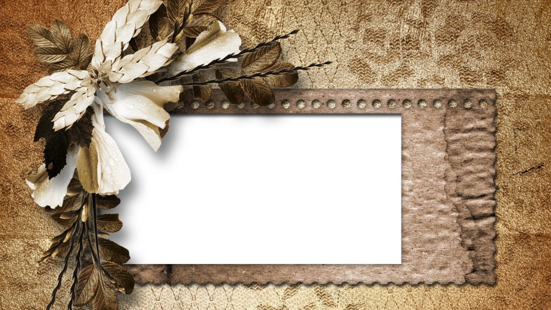 1920x1080 Preview wallpaper vintage, retro, dried flower, petals, paper 