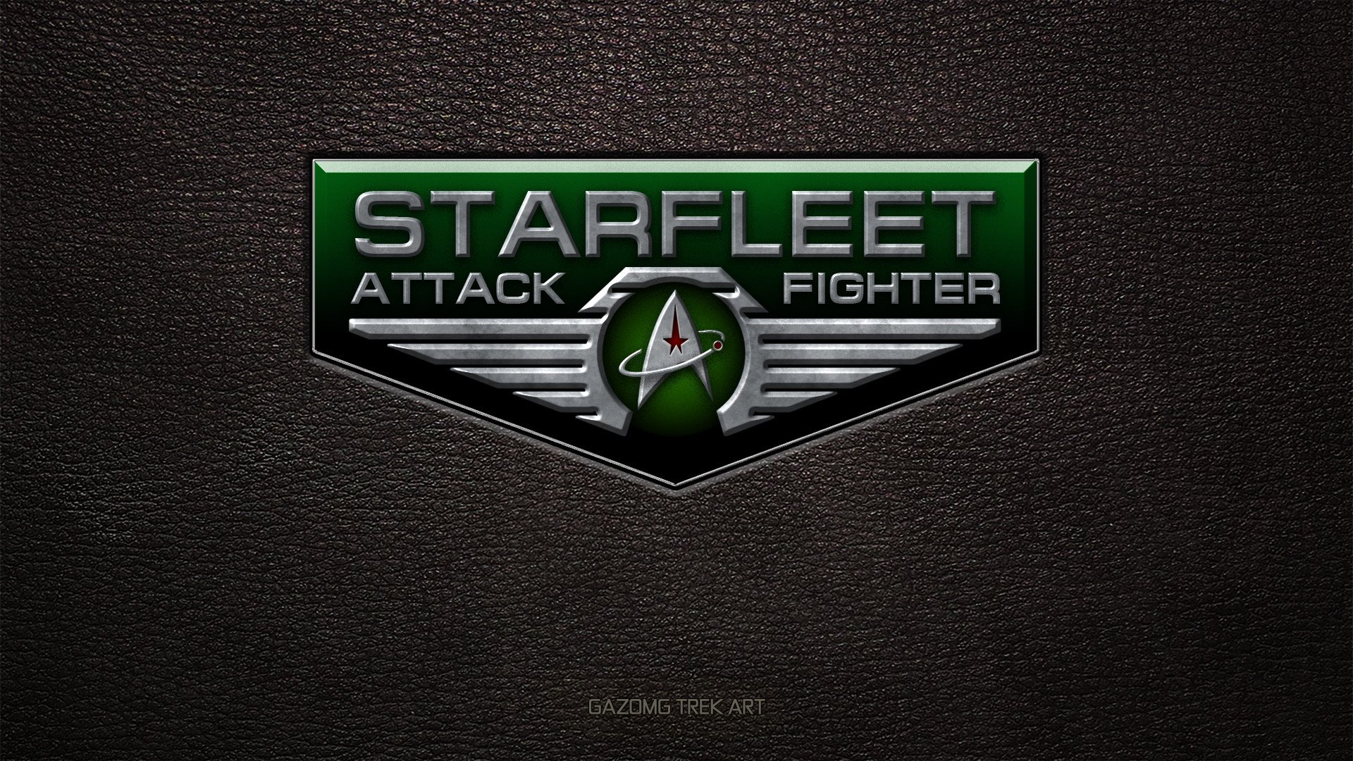 1920x1080 ... Starfleet Attack Fighter Logo Star Trek by gazomg