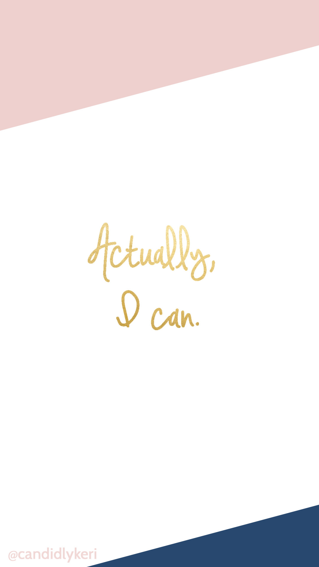 1080x1920 Actually I can, blush pink navy gold foil background wallpaper you can  download for free