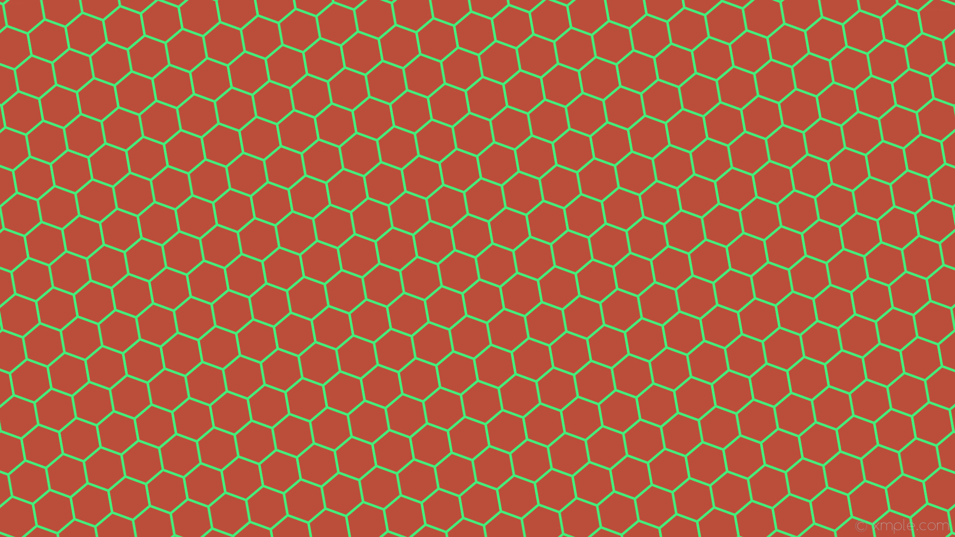 1920x1080 wallpaper honeycomb turquoise red beehive hexagon #bb4e3b #41ee79 diagonal  10Â° 5px 77px