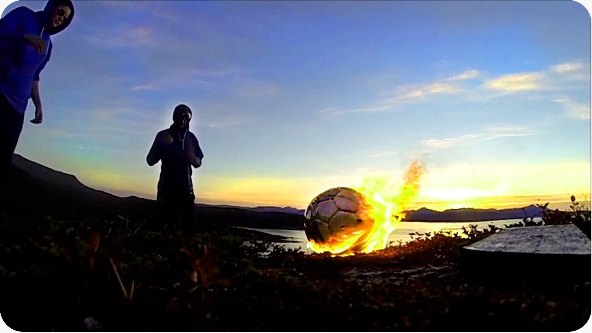 1920x1080 Don't Play With Fire | Flaming Soccer/Football Kick