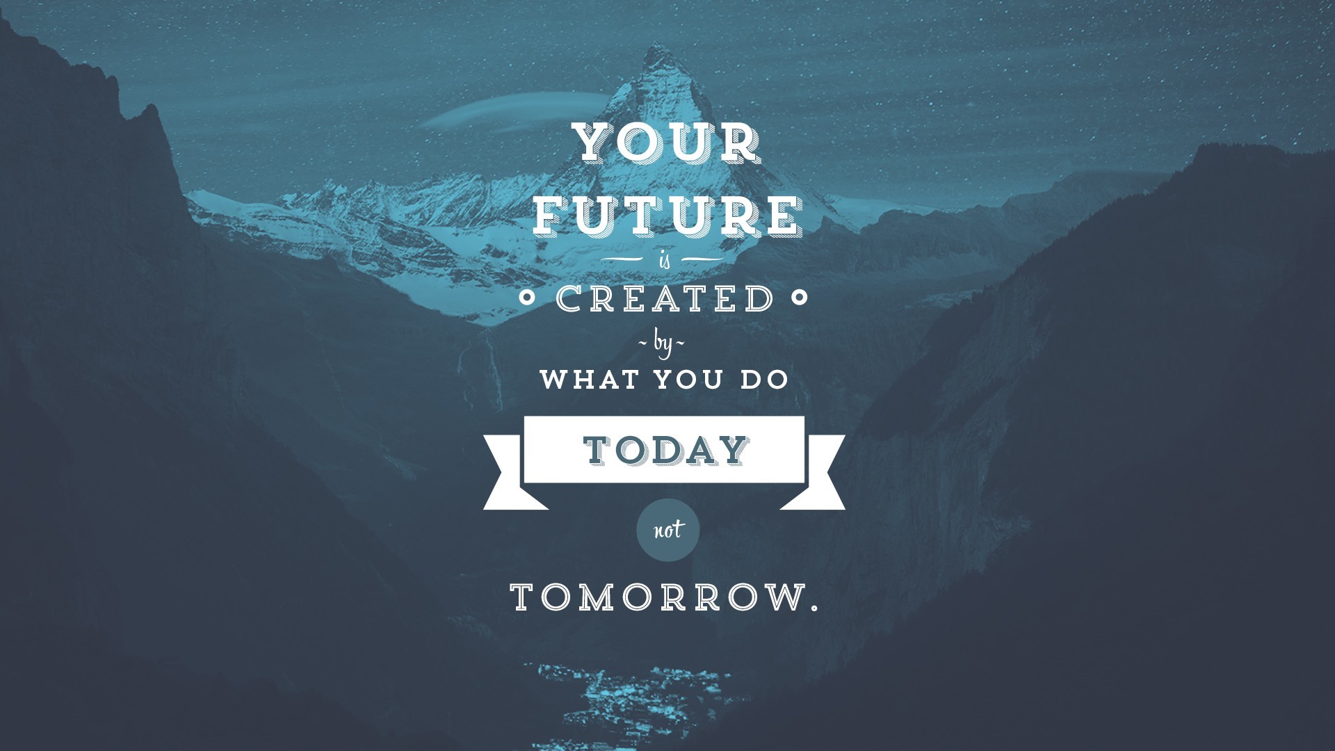 1920x1080 Your future is created by what you do today not tomorrow. 35 Inspirational  Typography HD Wallpapers for Desktop, iPhone and Android