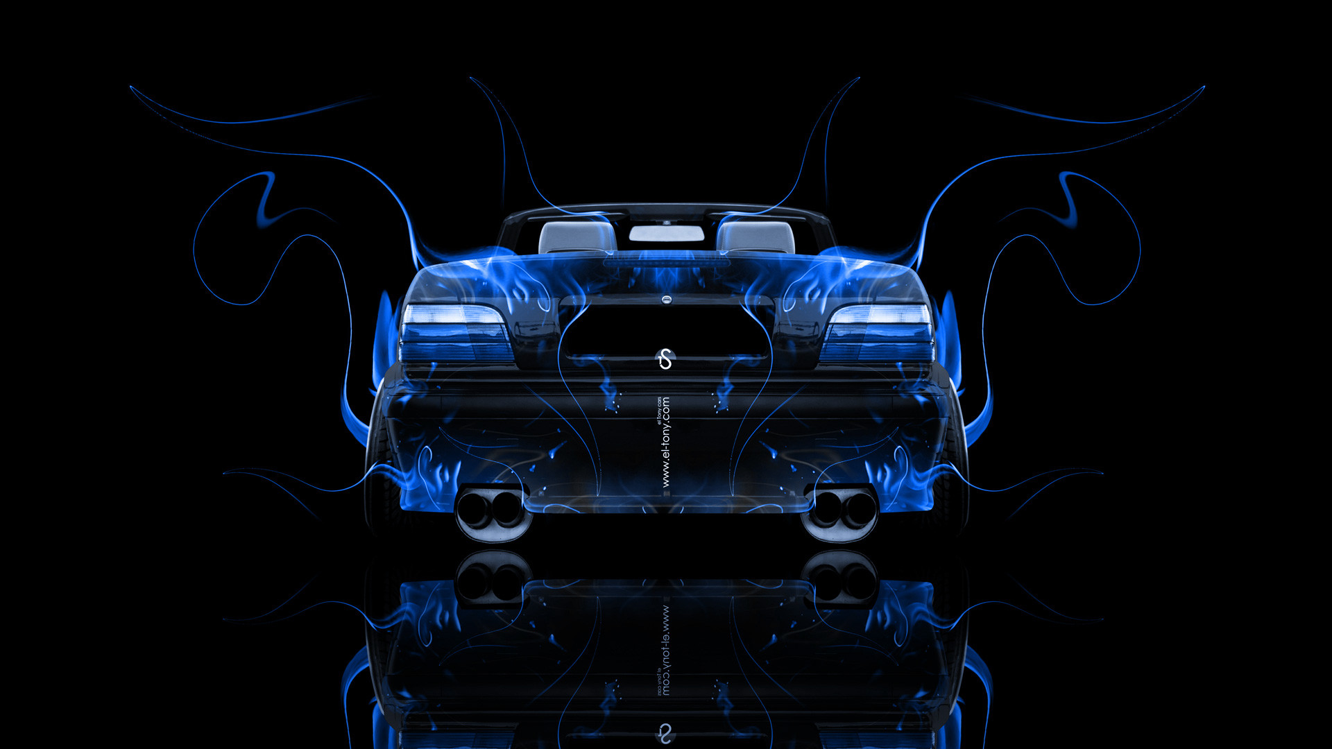 1920x1080 BMW-E36-328I-Cabrio-Back-Blue-Fire-Abstract-