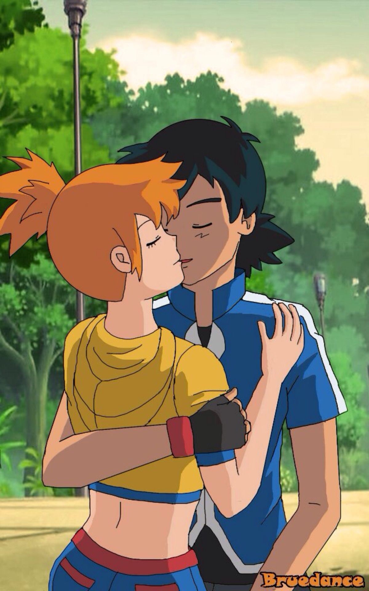 1200x1920 Ash and Misty's kiss