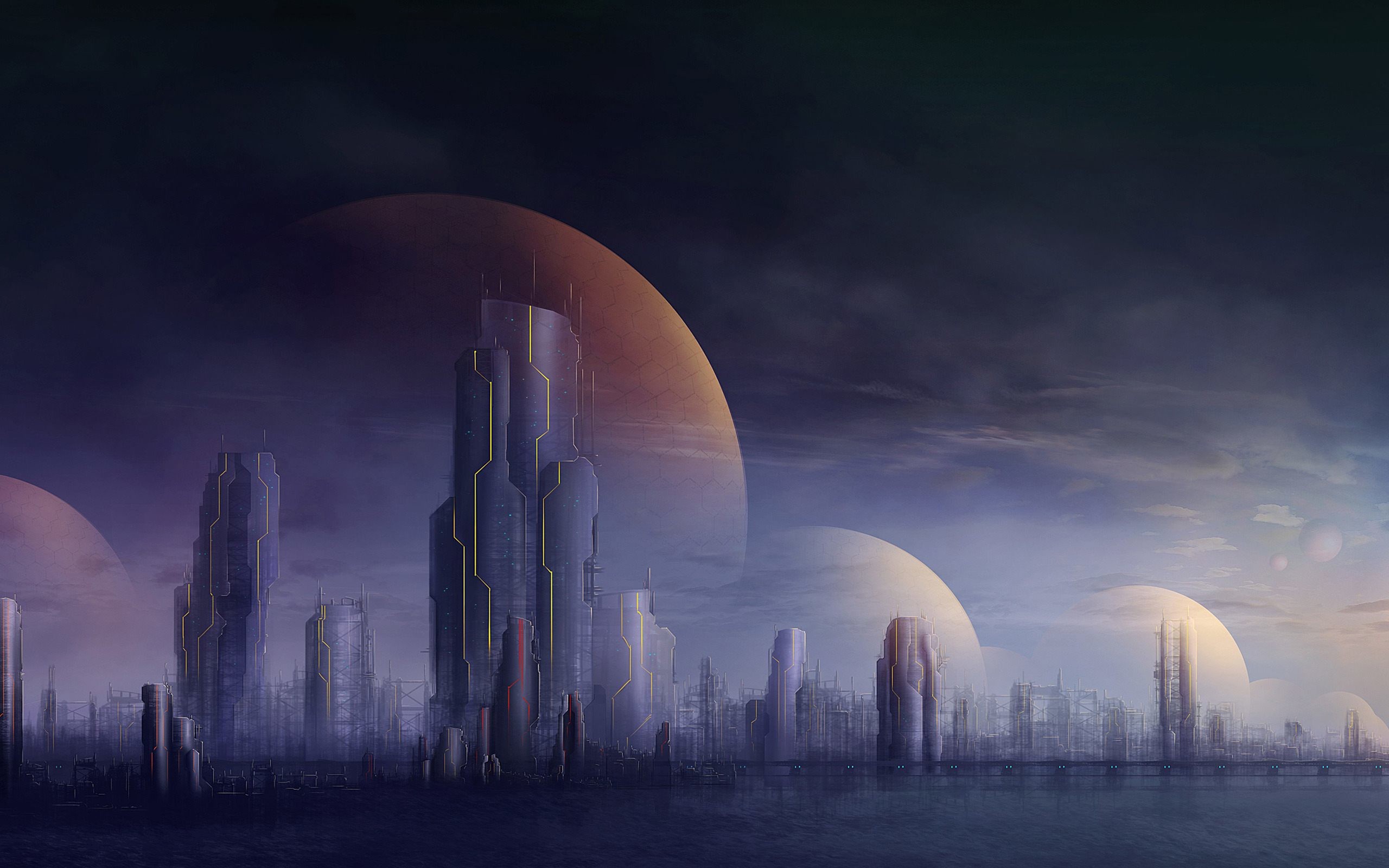 2560x1600 HD Futuristic Cityscape HD Wallpapers and Photos - HD Wallpapers
