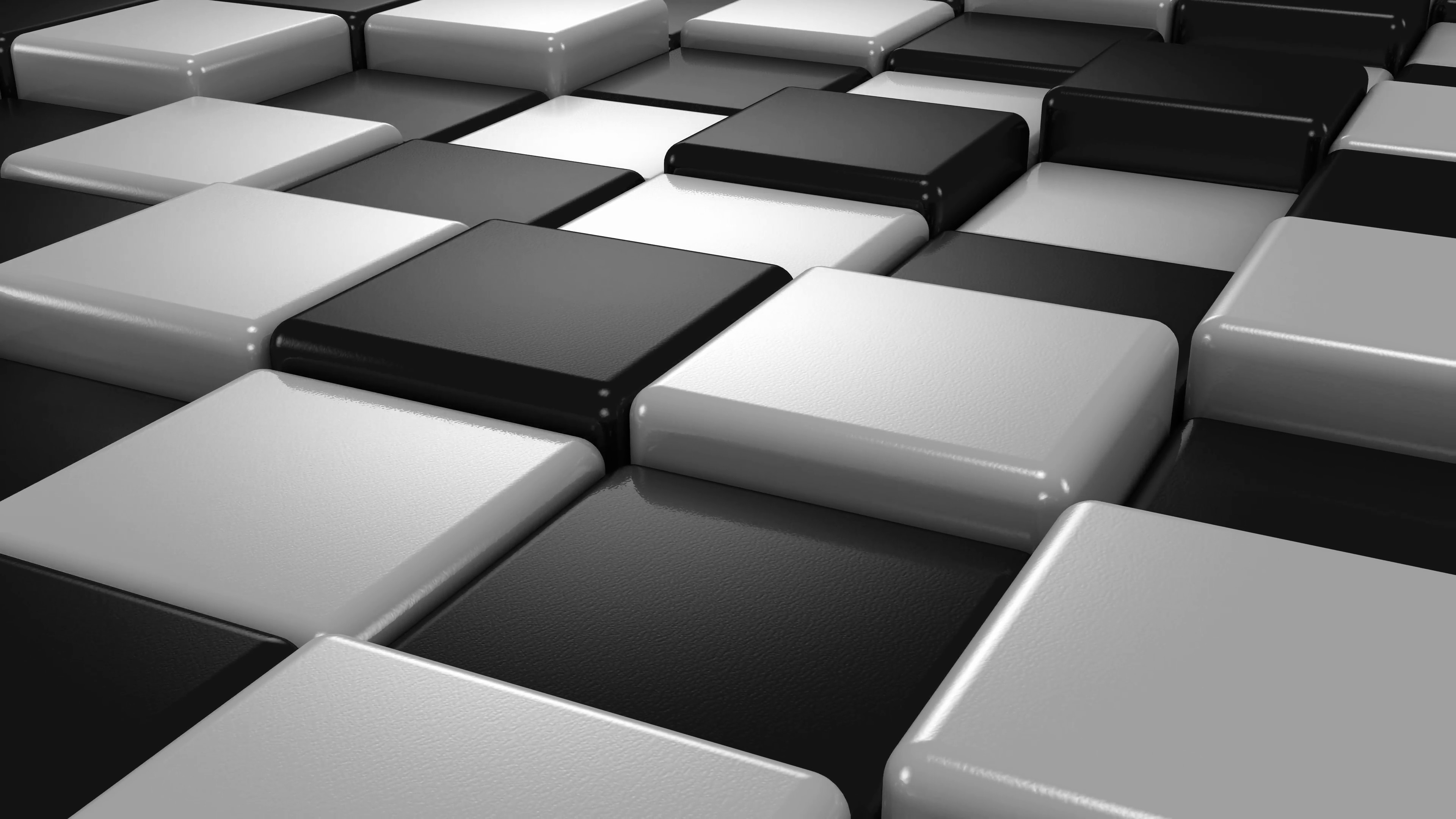 3840x2160 Abstract Background of White and Black Cubes Motion Background - VideoBlocks