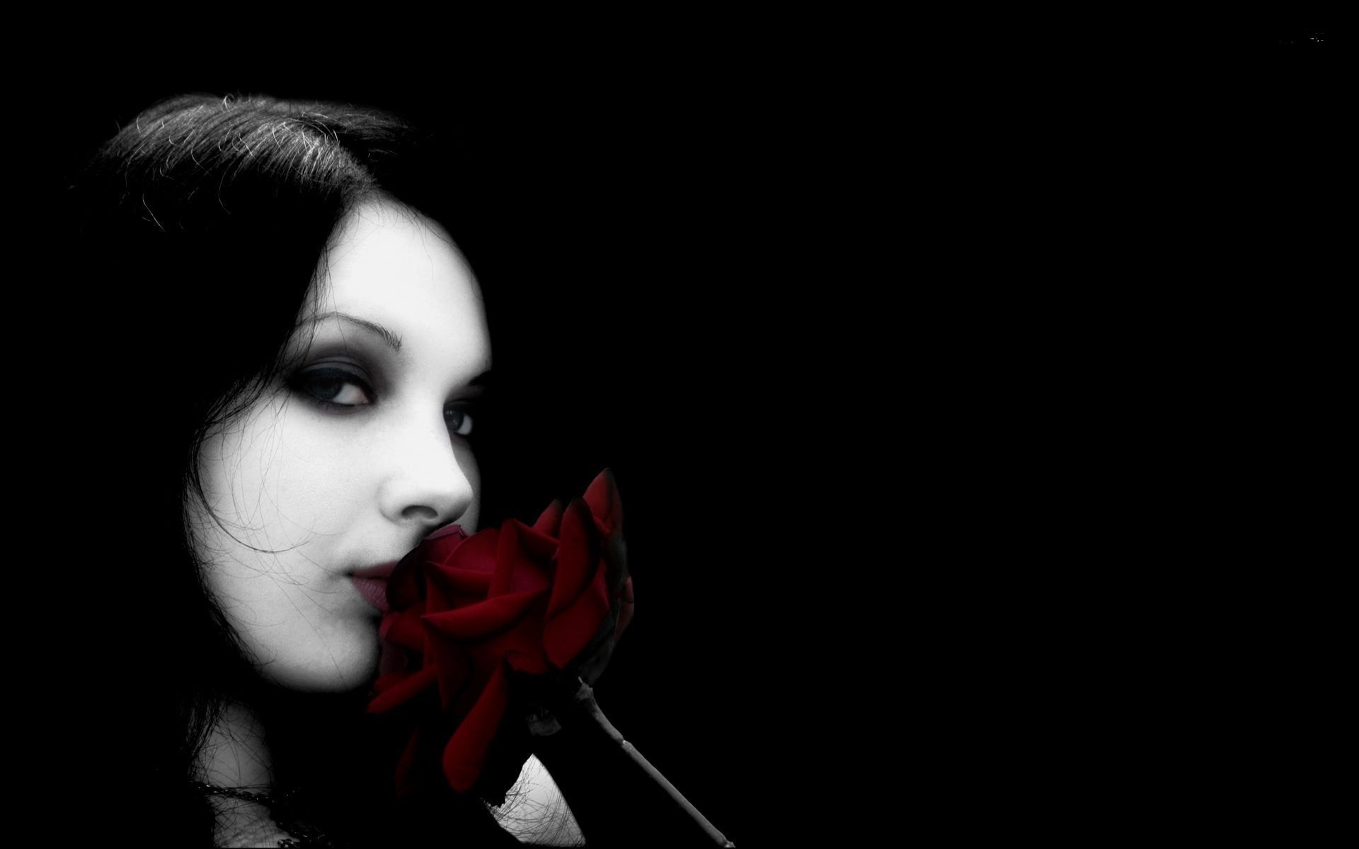 1920x1200 nice-goth-girl-wallpapers-with-red-roses