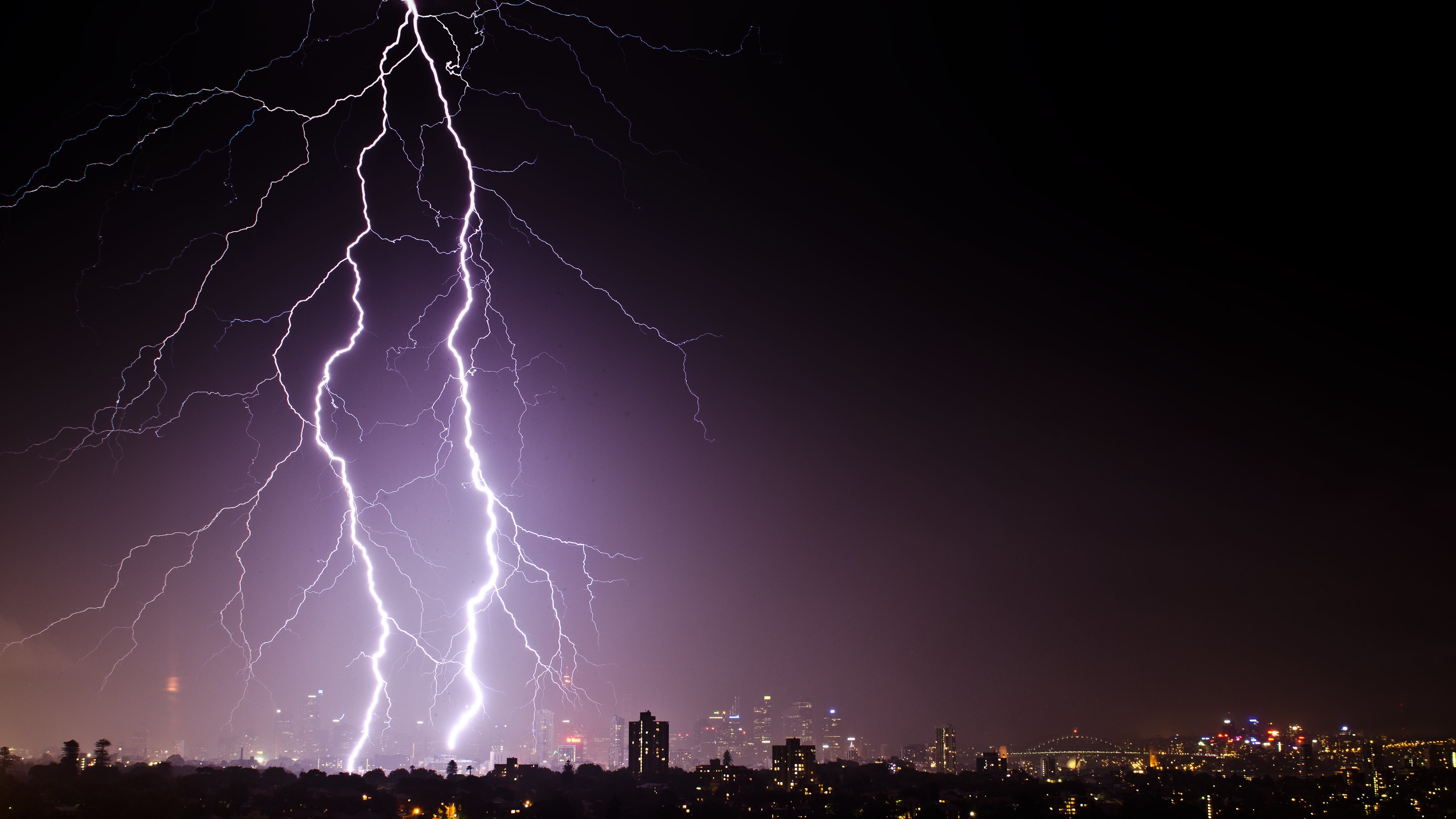 3840x2160 Lightning and Thunder in Sydney HD Wallpapers 4K Wallpapers 