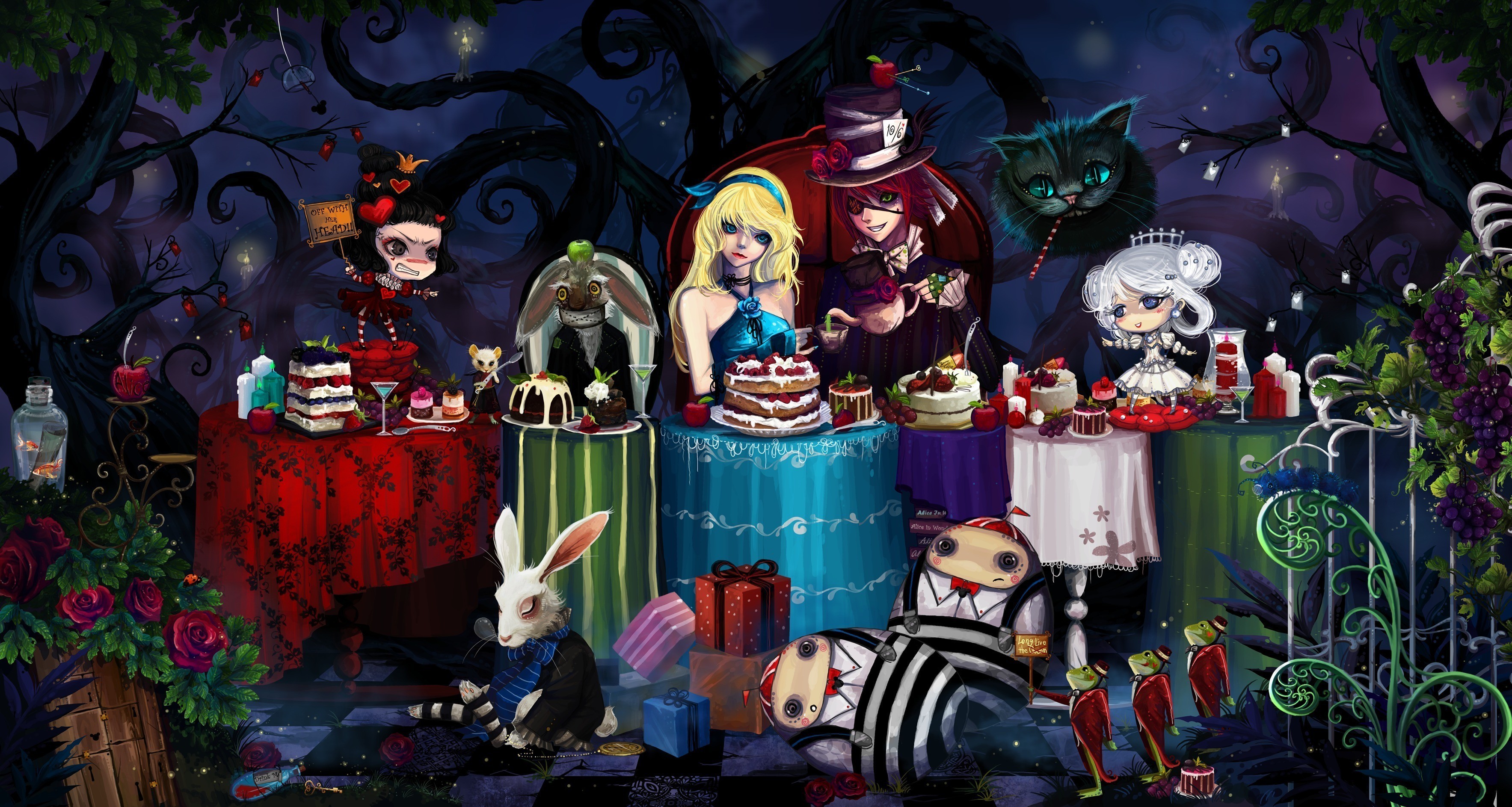 3534x1887 Alice In Wonderland Wallpaper Hd Animated Art Awesome Alice In ..