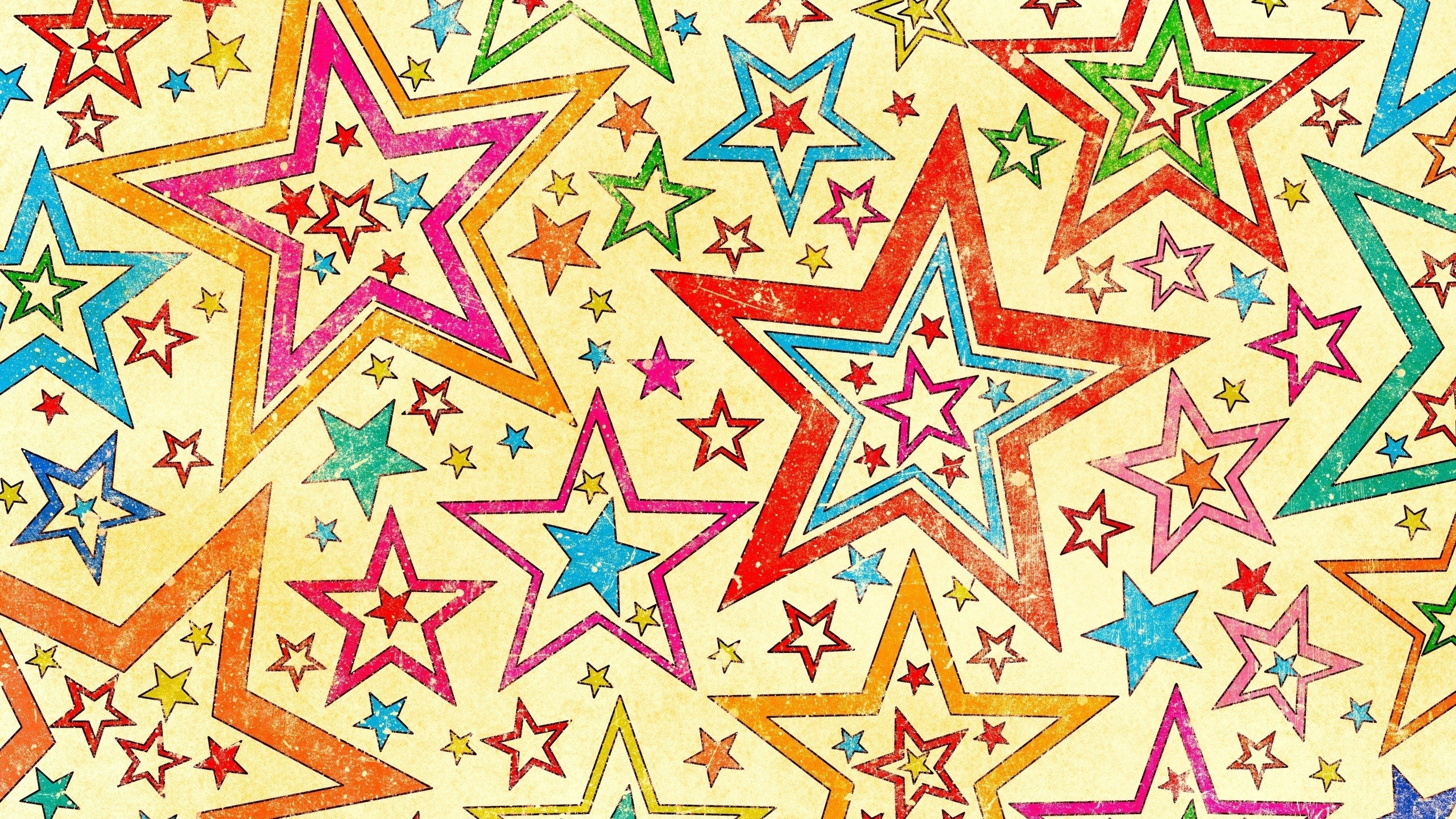 2560x1440 Colorful Stars Wallpaper
