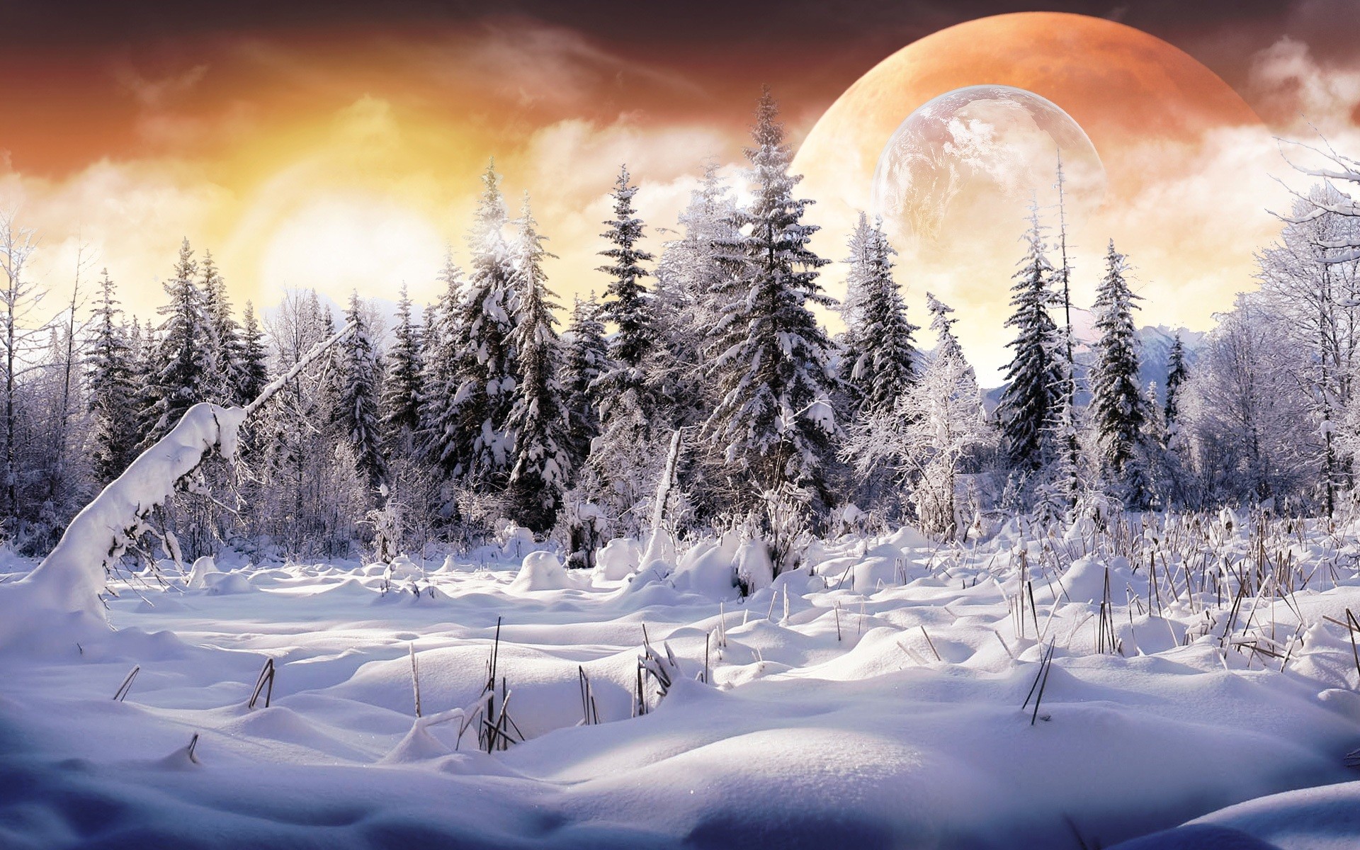 1920x1200 Sci Fi - Landscape Planet Sci Fi Snow Wallpaper