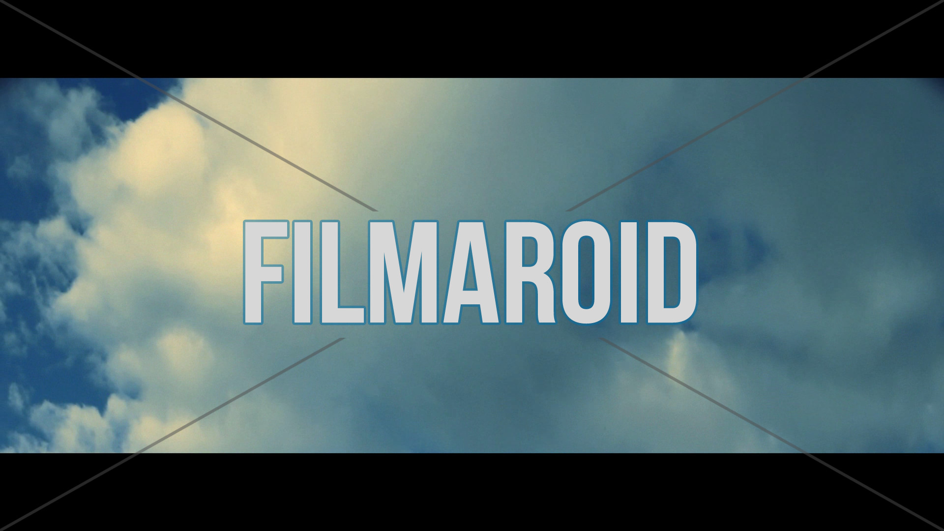 1920x1080 Anamorphic tilt up across dramatic blue sky with large and heavy white  cloud - Anamorphic tilt