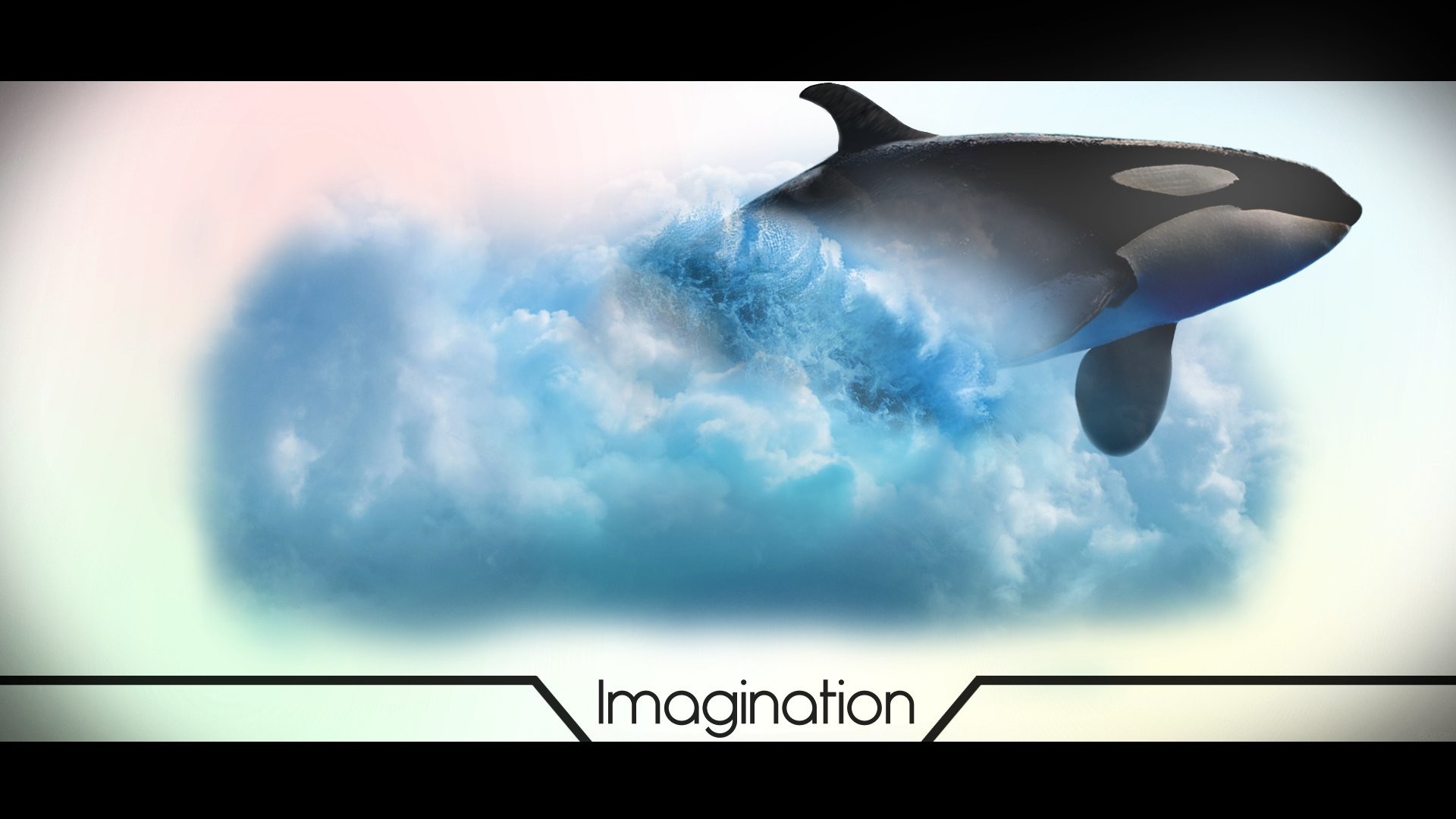 1920x1080 Animal - Whale Killer Whale Orca Cloud Basset Speed Art Photoshop Wallpaper