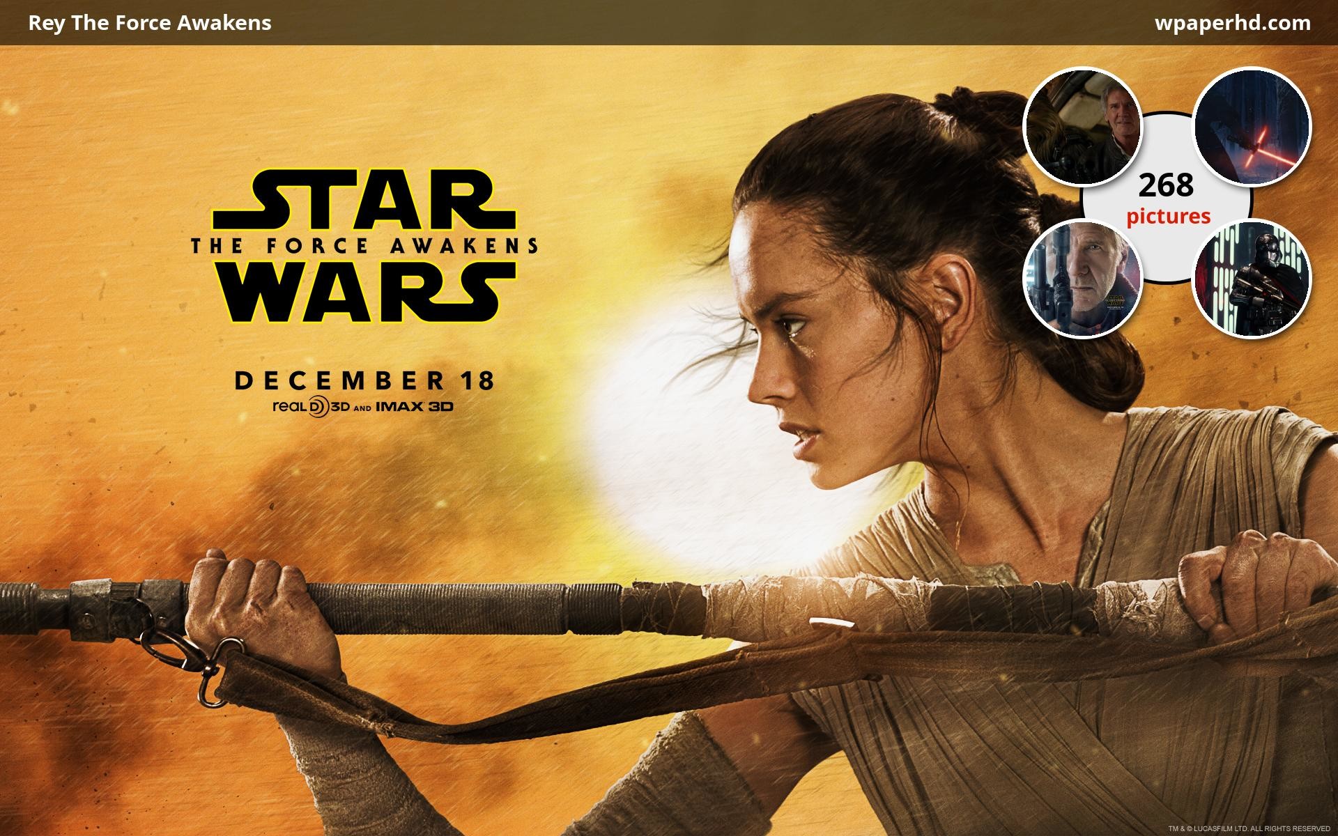 1920x1200 Description Rey The Force Awakens wallpaper from Star Wars category. You  are on page with Rey The Force Awakens wallpaper ...