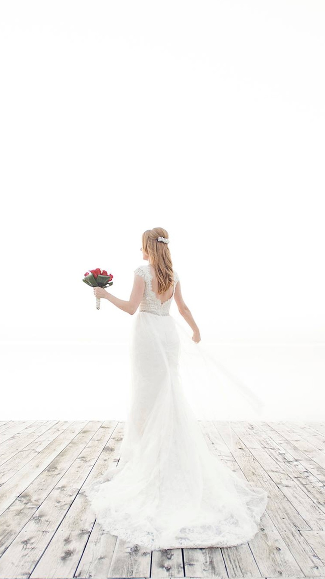 1080x1920 Beautiful Wedding Dress Photography iPhone 8 wallpaper