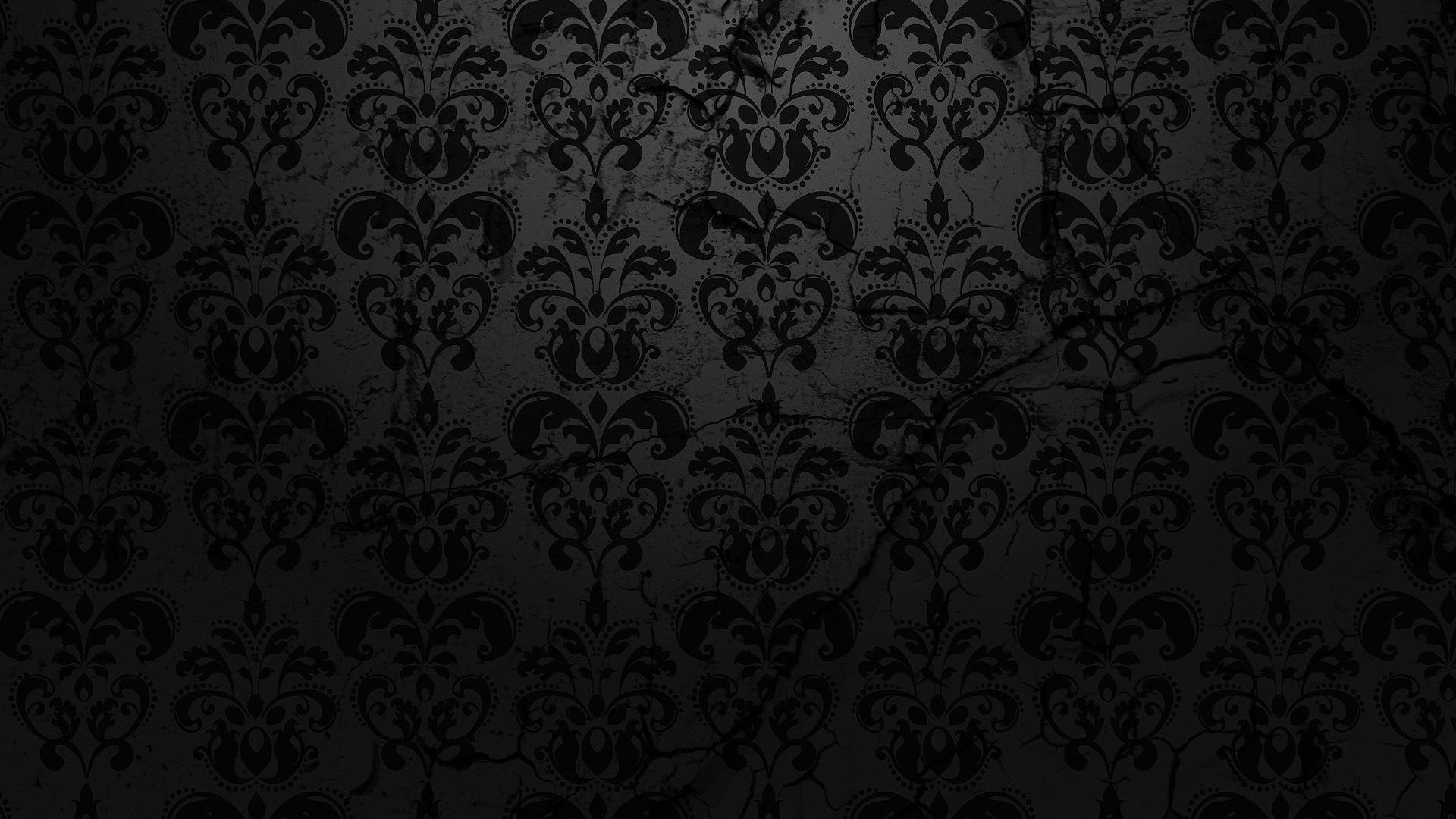 1920x1080 Black Flower Wallpaper Pattern.