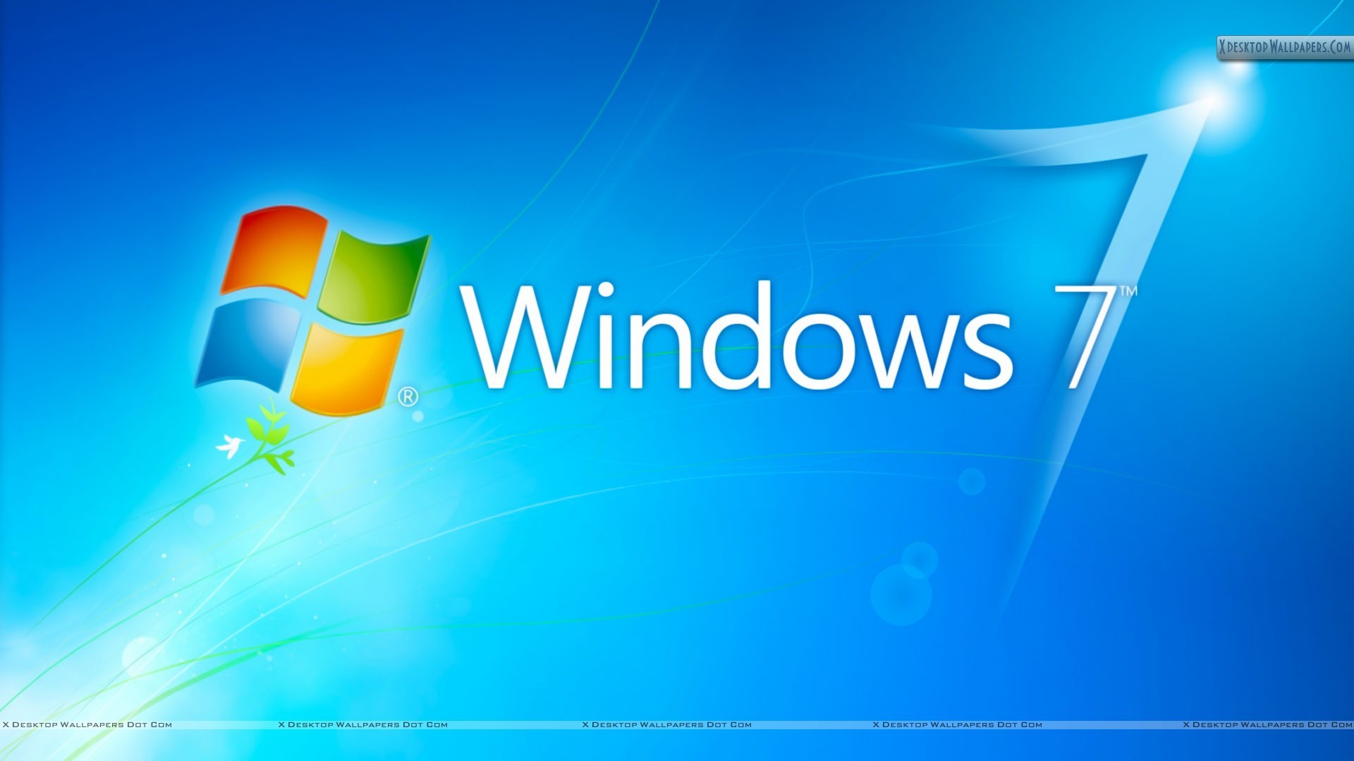 1920x1080 Windows 7 HD Blue Background With Logo Wallpaper 