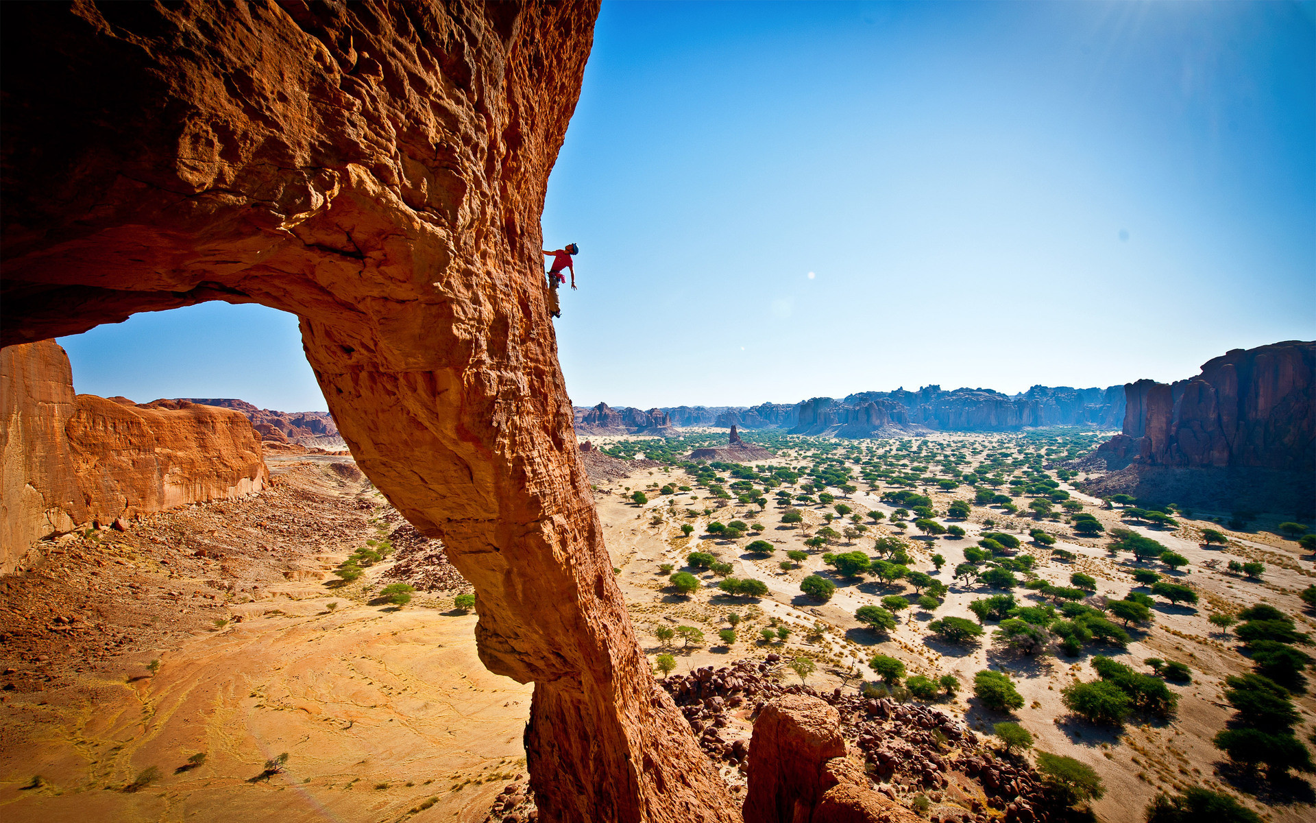 1920x1200 Sports - Climbing Landscape Scenic Sky Desert Mountain Wallpaper