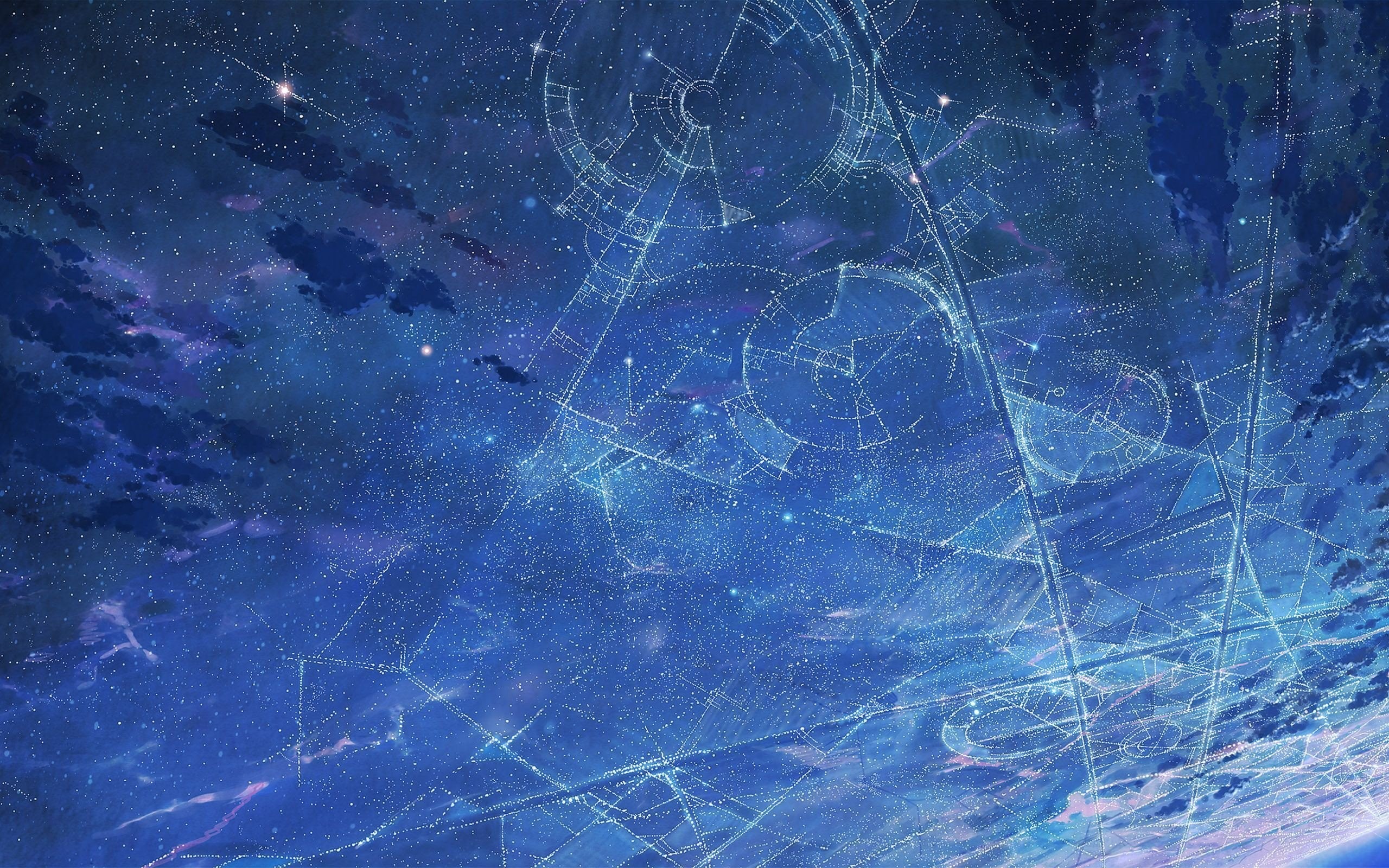 2560x1600 Anime Artwork Fantasy Art Stars Galaxies Planets Space