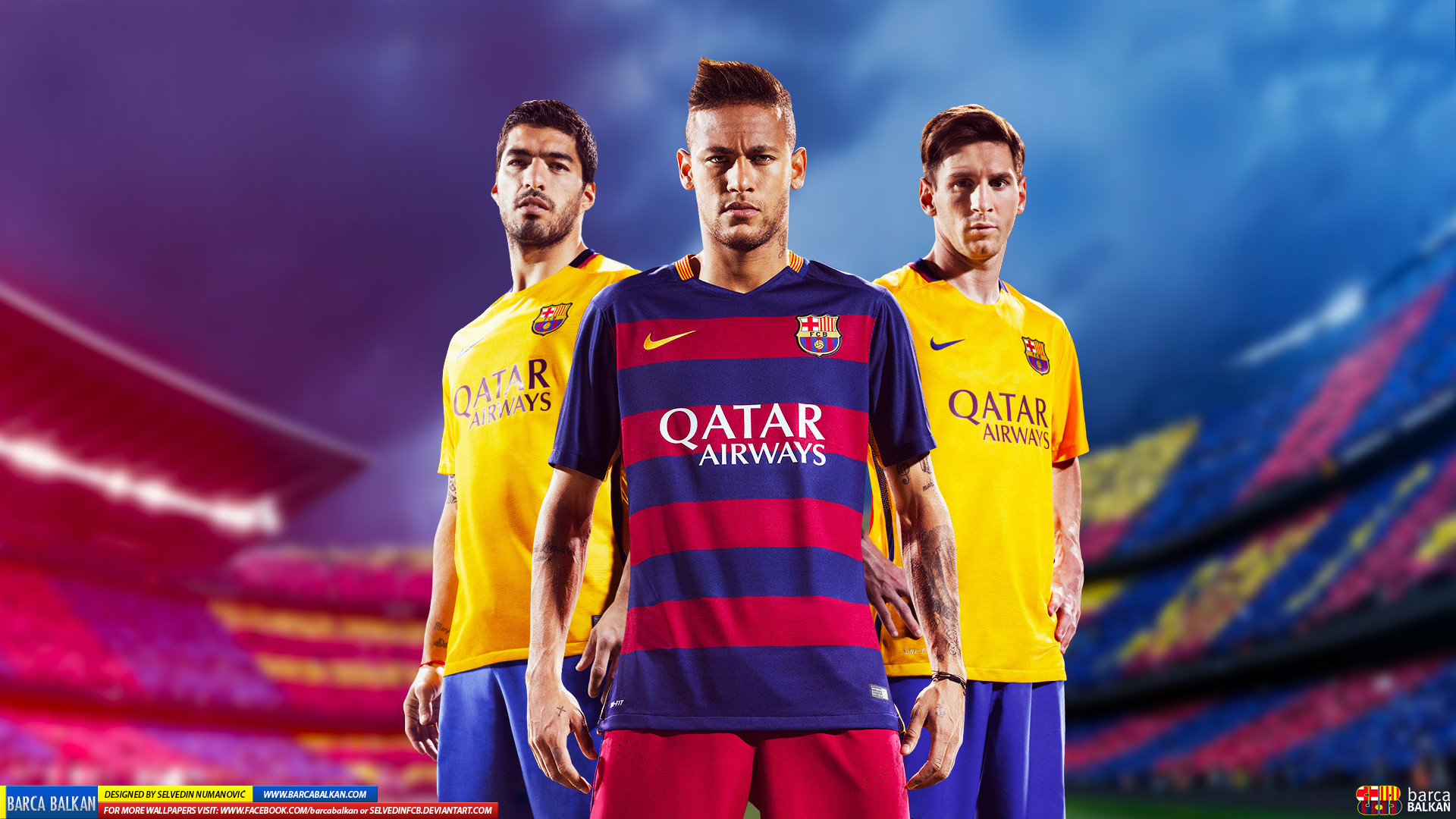 1920x1080 Messi Suarez Neymar HD wallpaper 2015 by SelvedinFCB