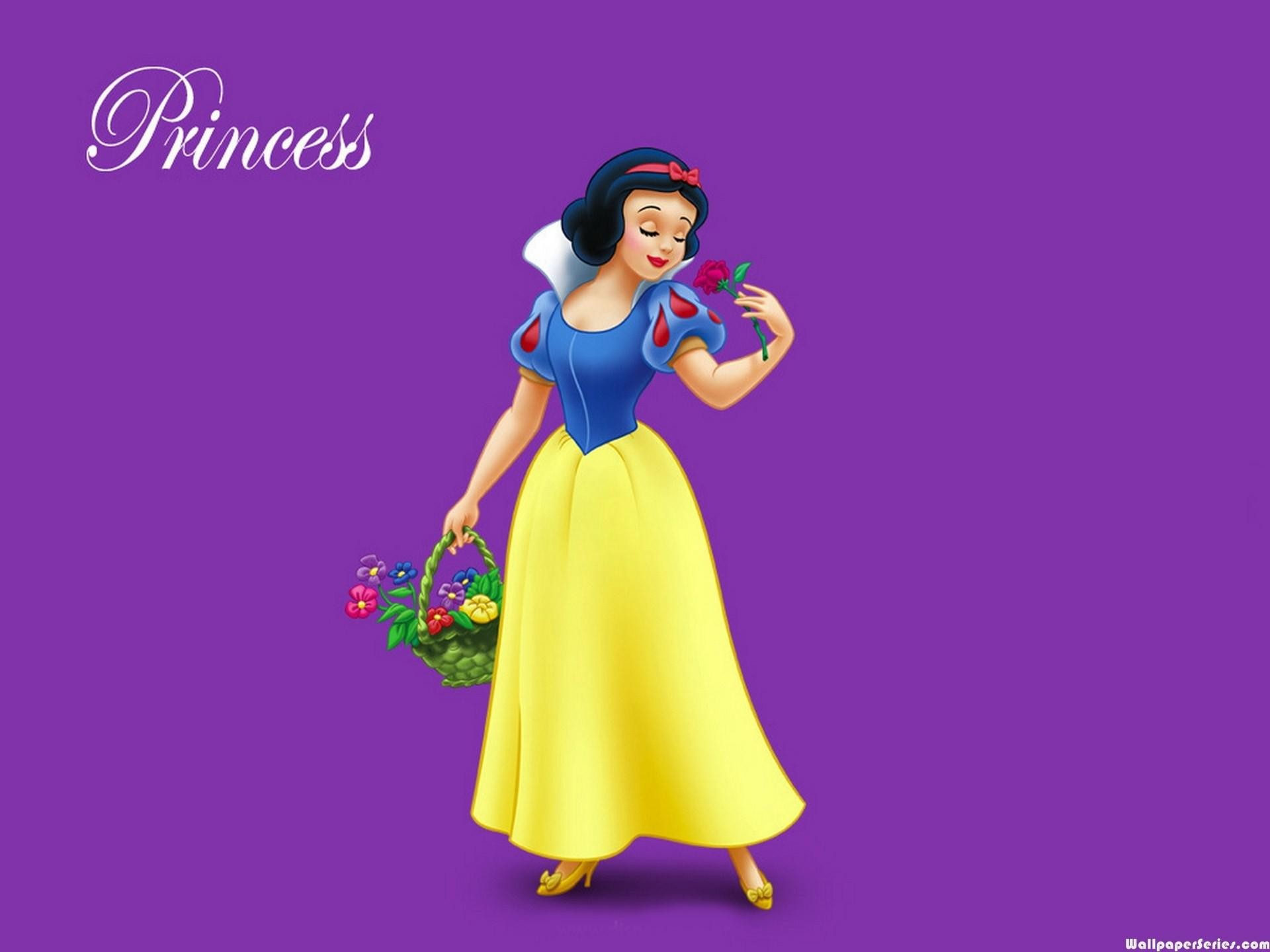 1920x1440 HD Disney Princess Snow White Purple Background Wallpaper