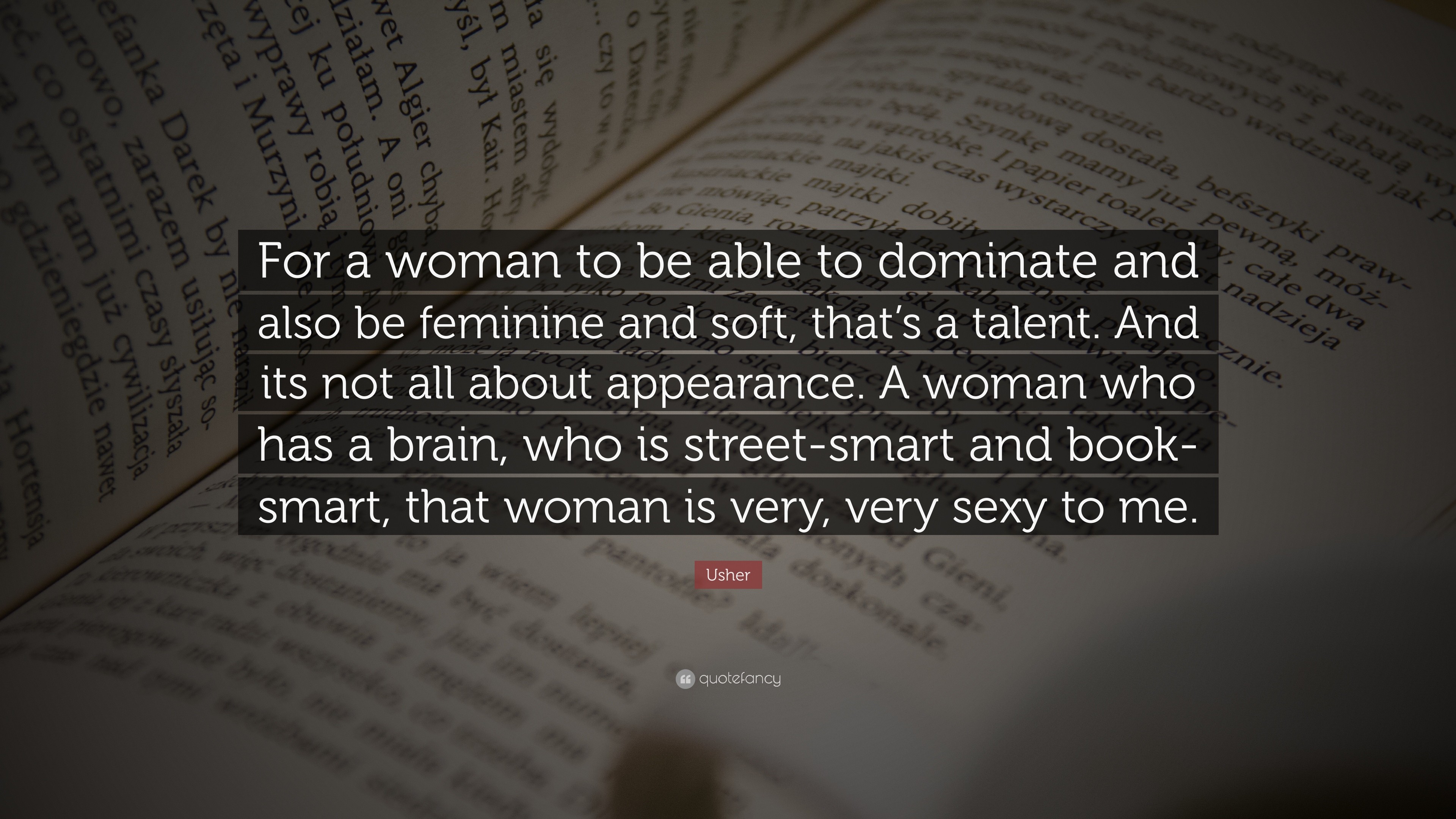 3840x2160 Usher Quote: “For a woman to be able to dominate and also be feminine