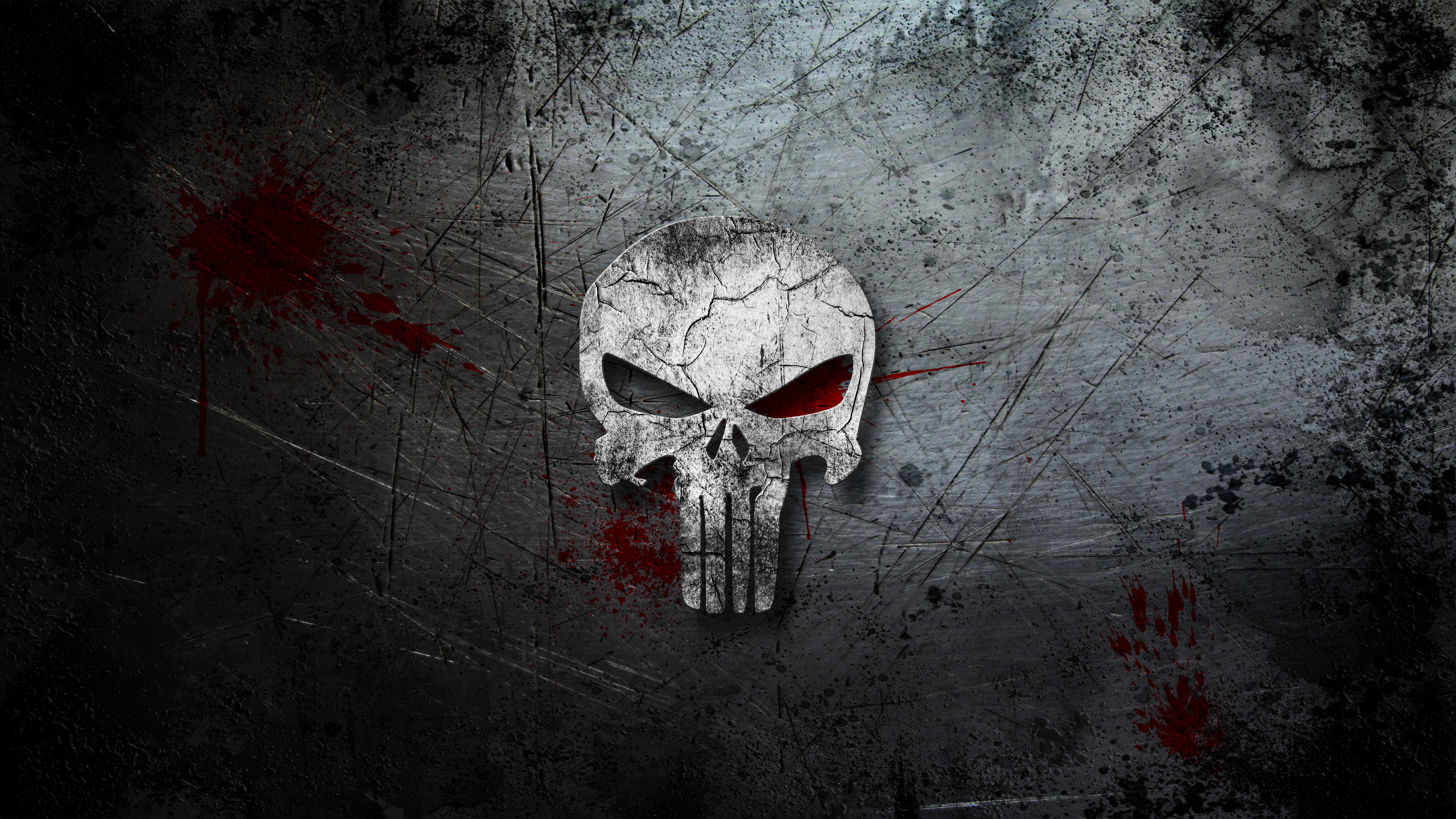 3840x2160 Punisher Skull Logo HD Wallpaper