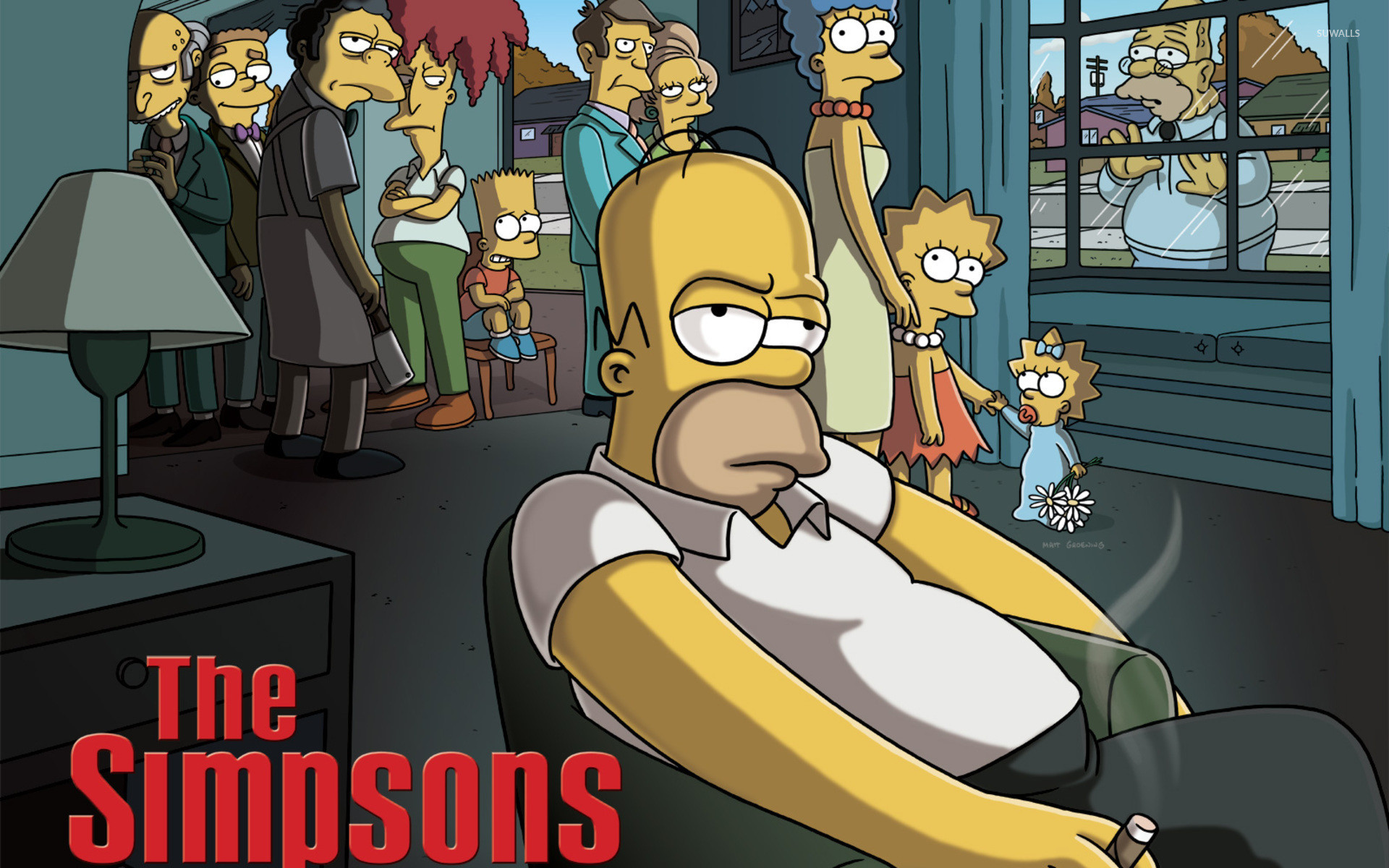 1920x1200 The Simpsons - The Godfather wallpaper