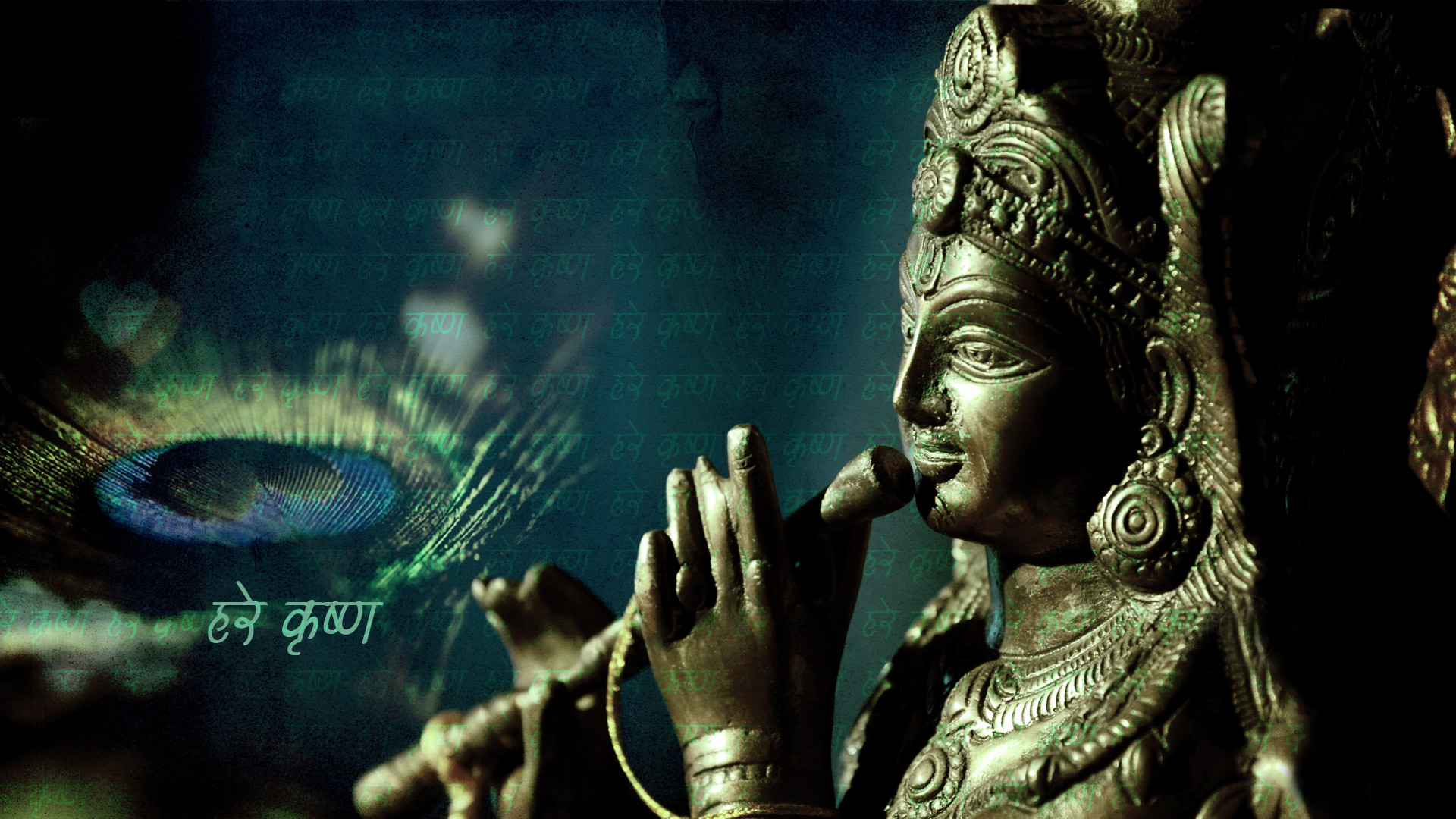 HD wallpaper Black Lord Krishna Hindu God Krishna illustration copy  space  Wallpaper Flare