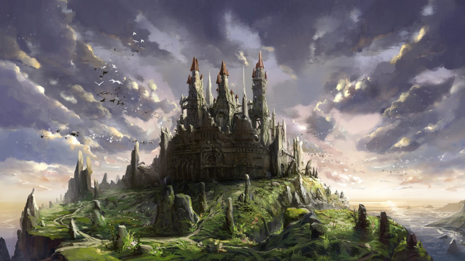 1920x1080 Fantasy Castle Wallpaper Free With Wallpapers Wide Resolution  px  418.51 KB