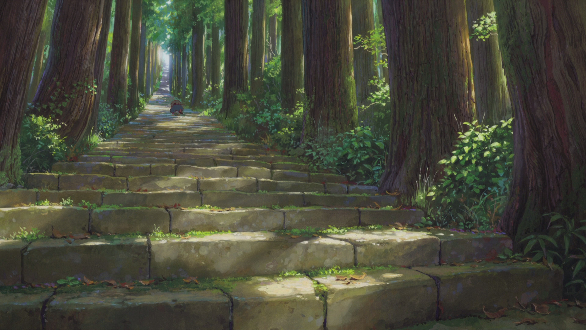 1920x1080 Anime - The Boy and the Beast Stairs Forest Bakemono no Ko Wallpaper