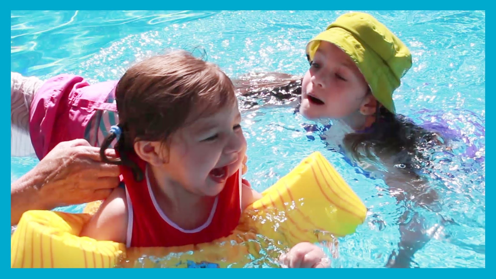 1920x1080 KIDS Swim In The Swimming Pool - GIRLS PLAYING VLOG- Water Gun Fight -  YOUTUBE VIDEO