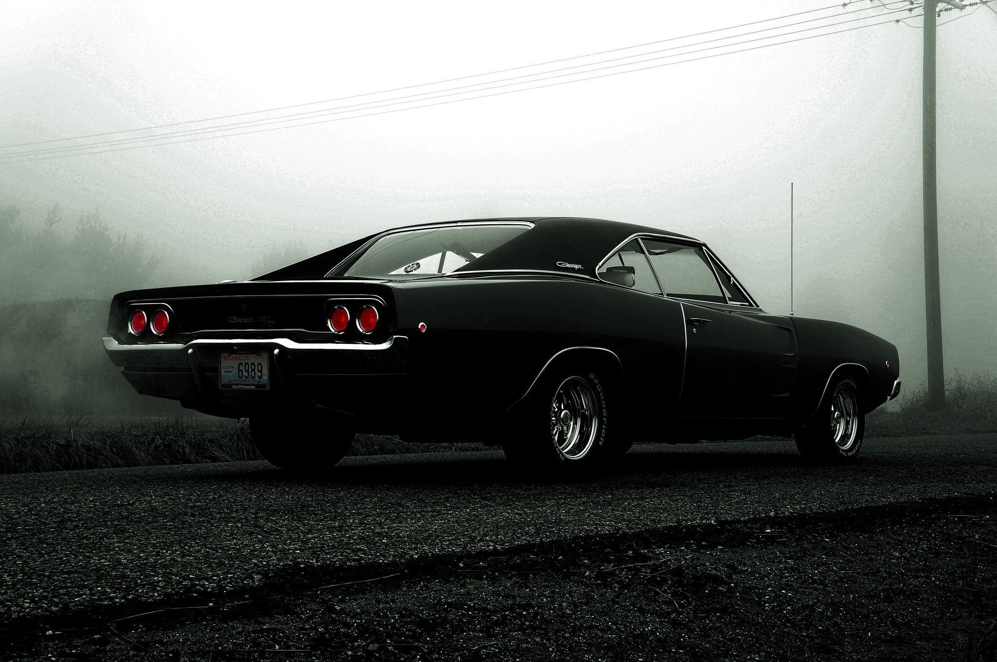 2048x1361 Powerful black Dodge Charger