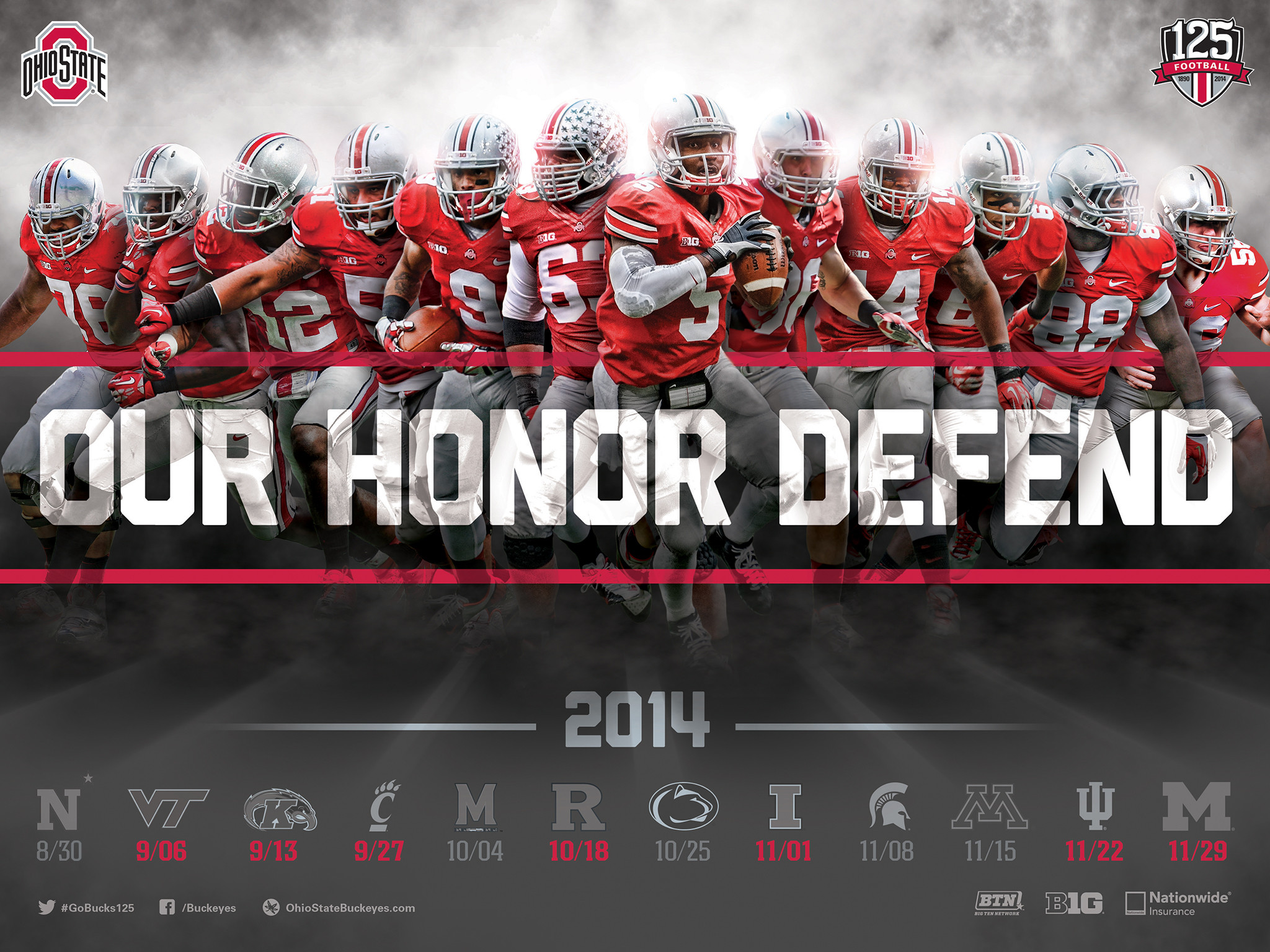 2048x1536 Download The Ohio State Football 2014 Schedule Poster for Printing and  Desktop Wallpaper