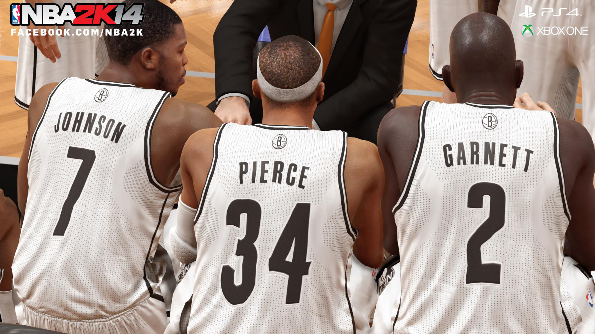 2048x1152 Joe Johnson, Paul Pierce & Kevin Garnett, Brooklyn Nets, NBA 2K14   wallpaper