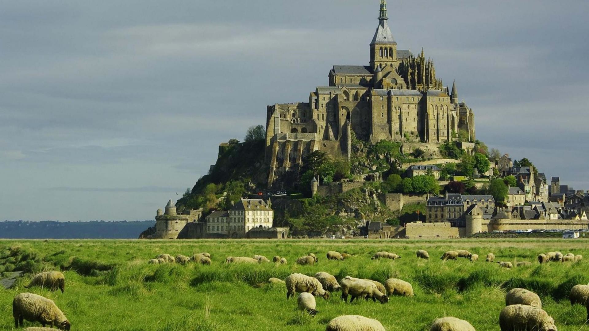 1920x1080 One of such creations that are manmade yet totally outstanding is Mont St.  Michel of Europe. This setting is present on the borderline that is present  ...