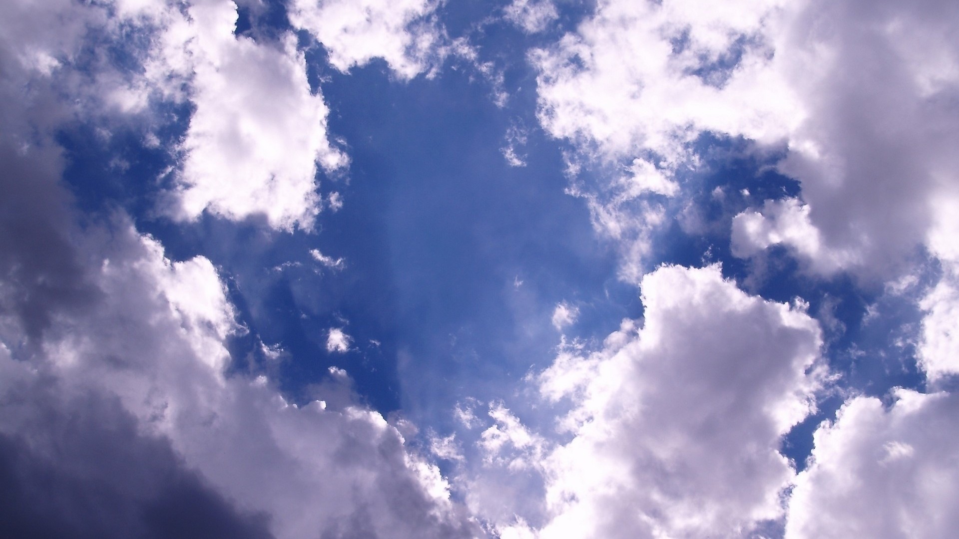 1920x1080  Wallpaper clouds, sky, white, blue, light