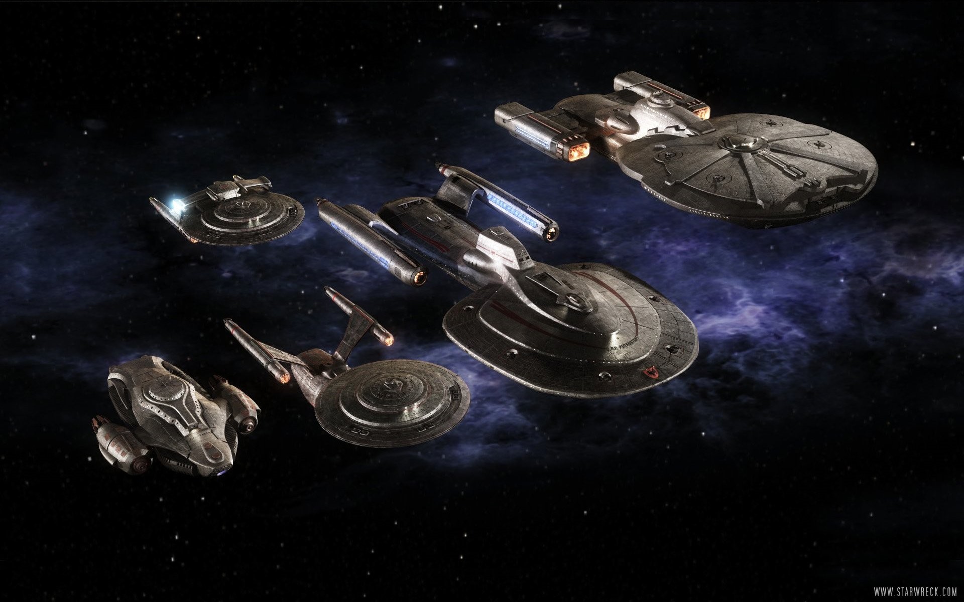 1920x1200 Starfleet Ships