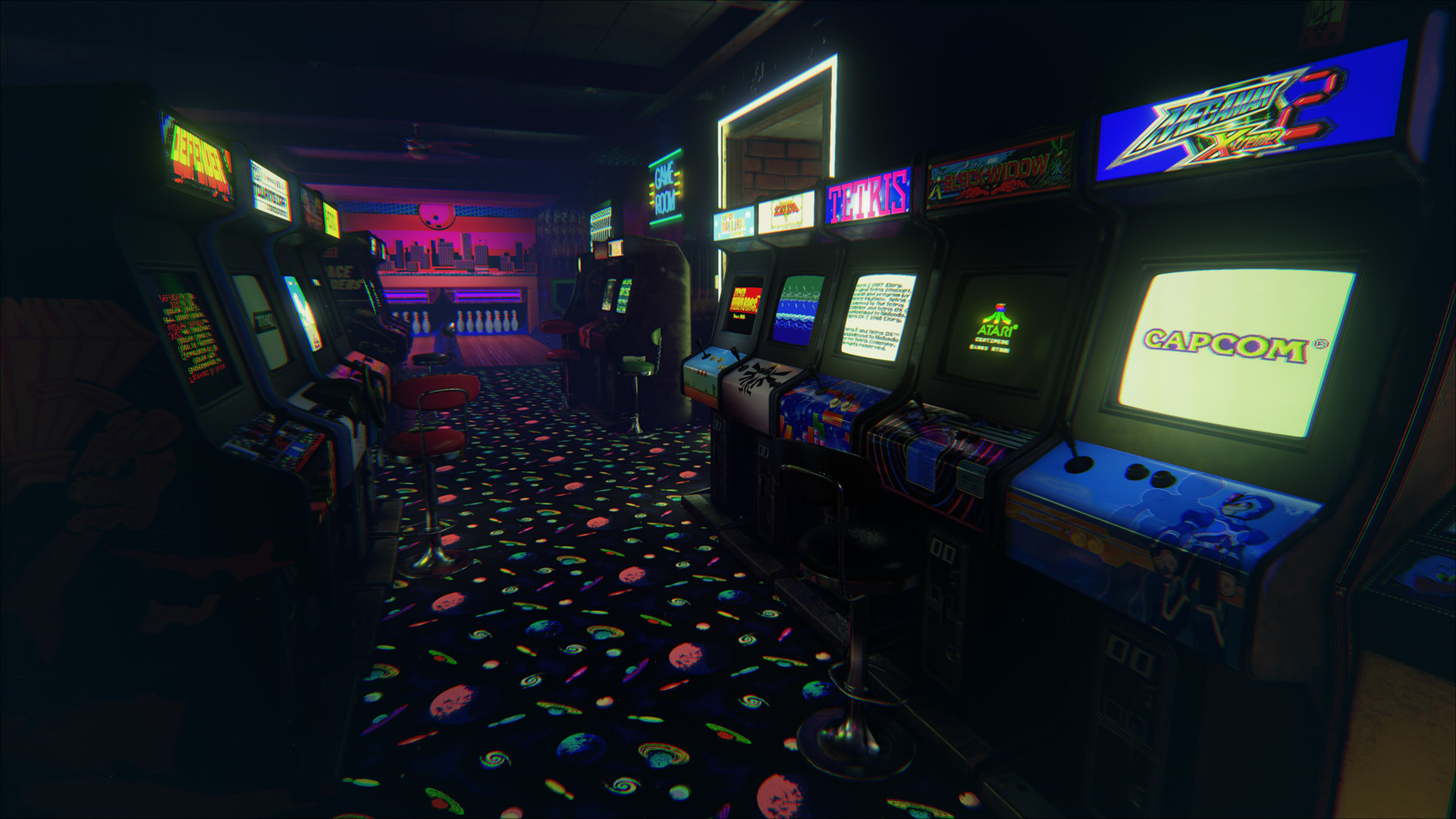 1920x1080 New Retro Arcade offers an entire 80s arcade to play in – The Rift .
