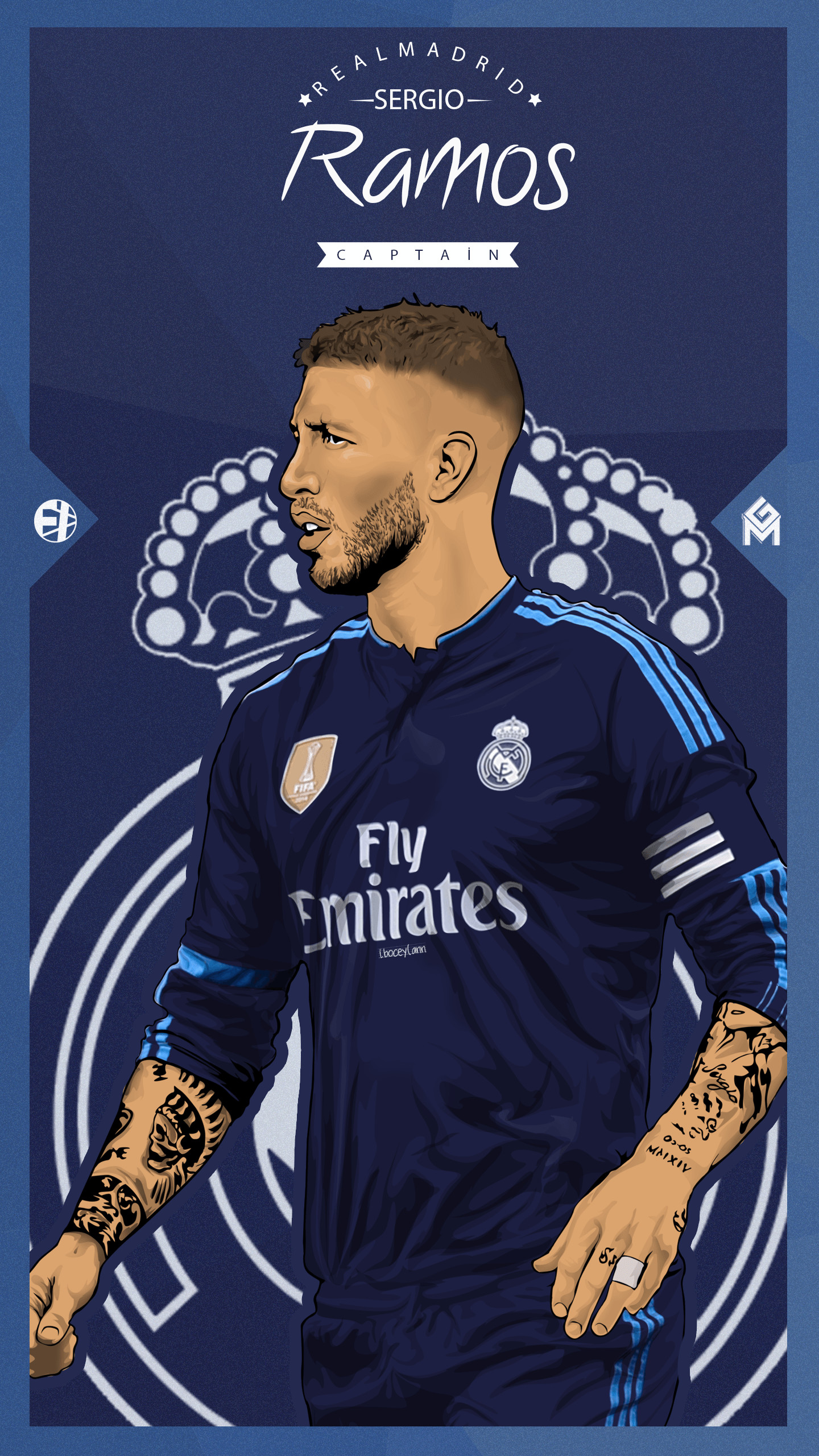 1440x2560 Sergio Ramos Vector by fimgraphic on DeviantArt