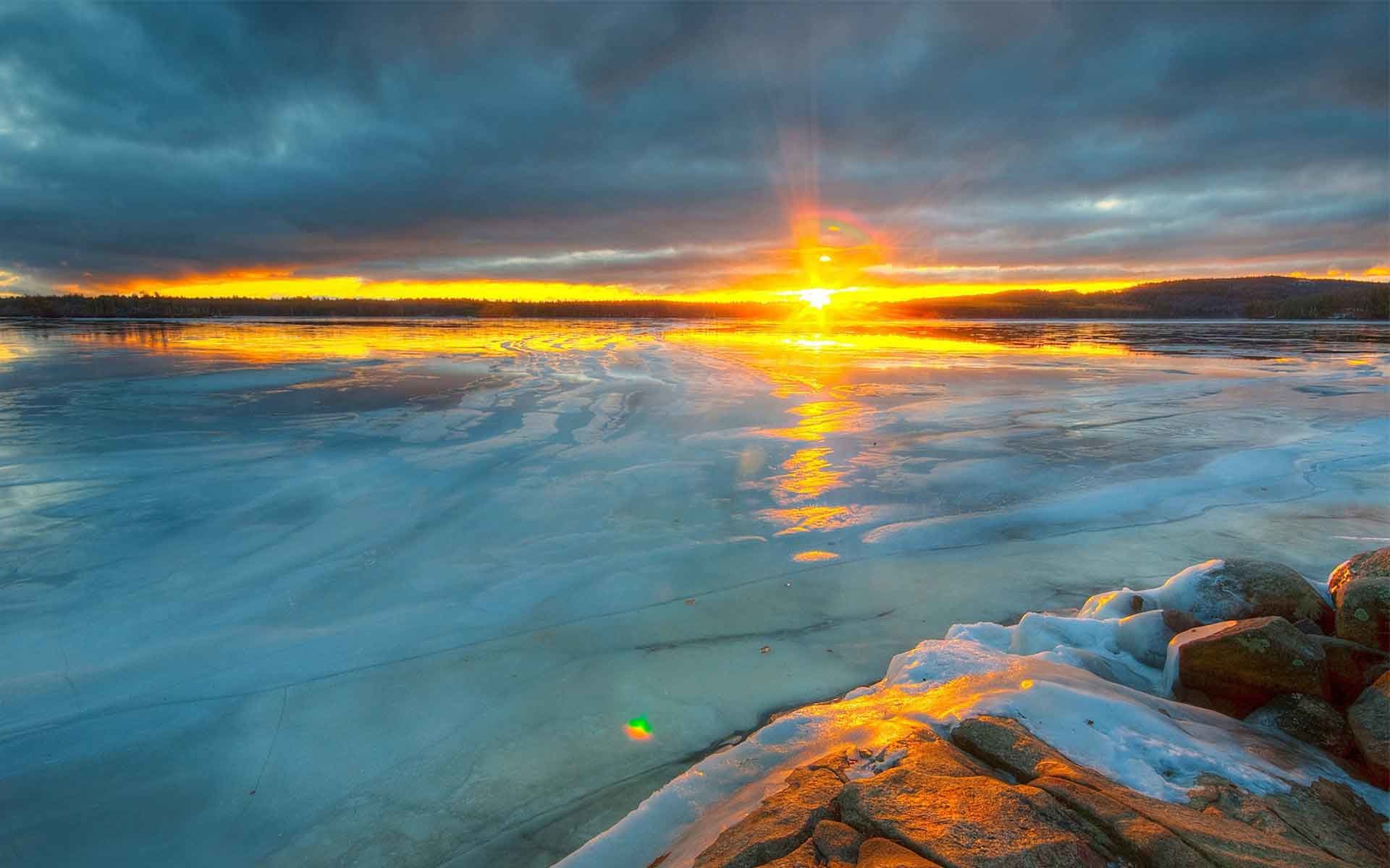 1920x1200 Sunrise Sunset Ocean Artwork Beach Desktop Backgrounds Nature Windows 7