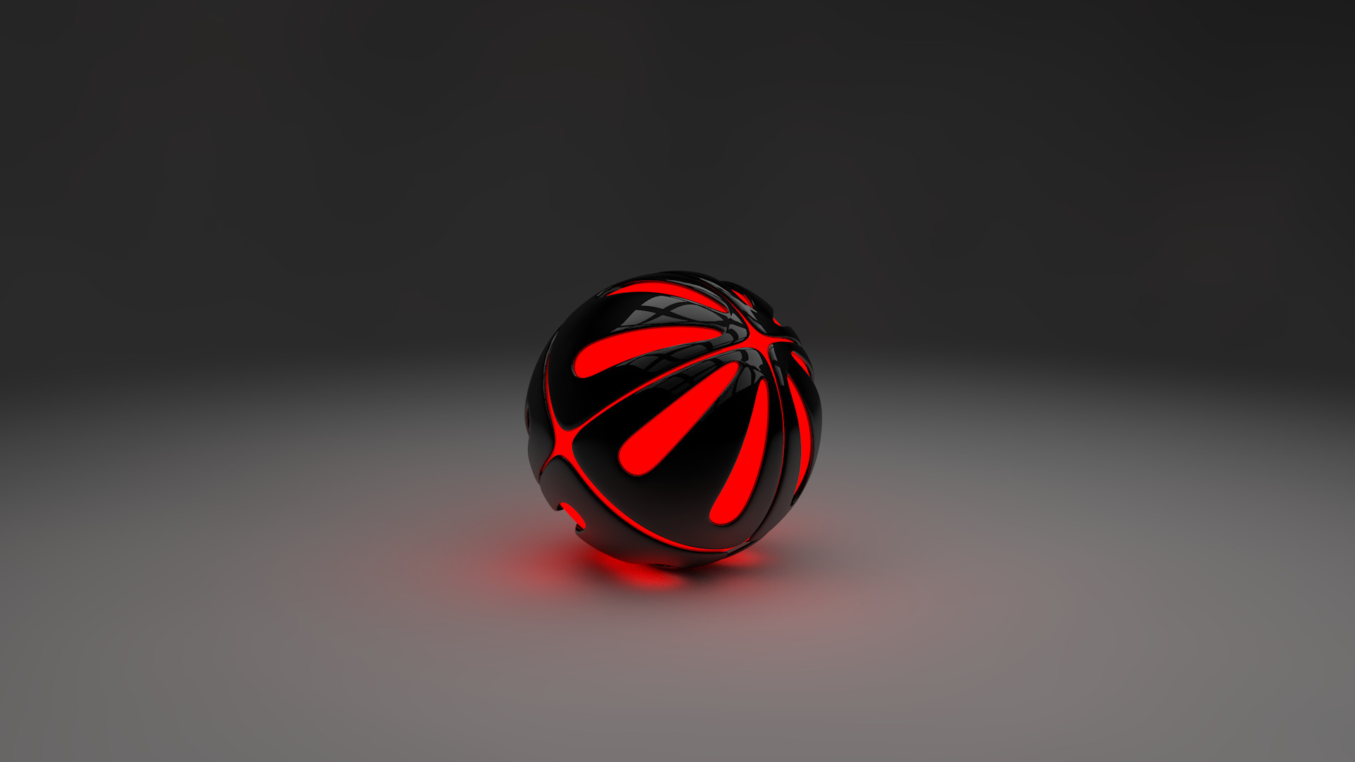 1920x1080 black digital art 3D red sphere circle Cinema 4D ball color shape computer  wallpaper sports equipment